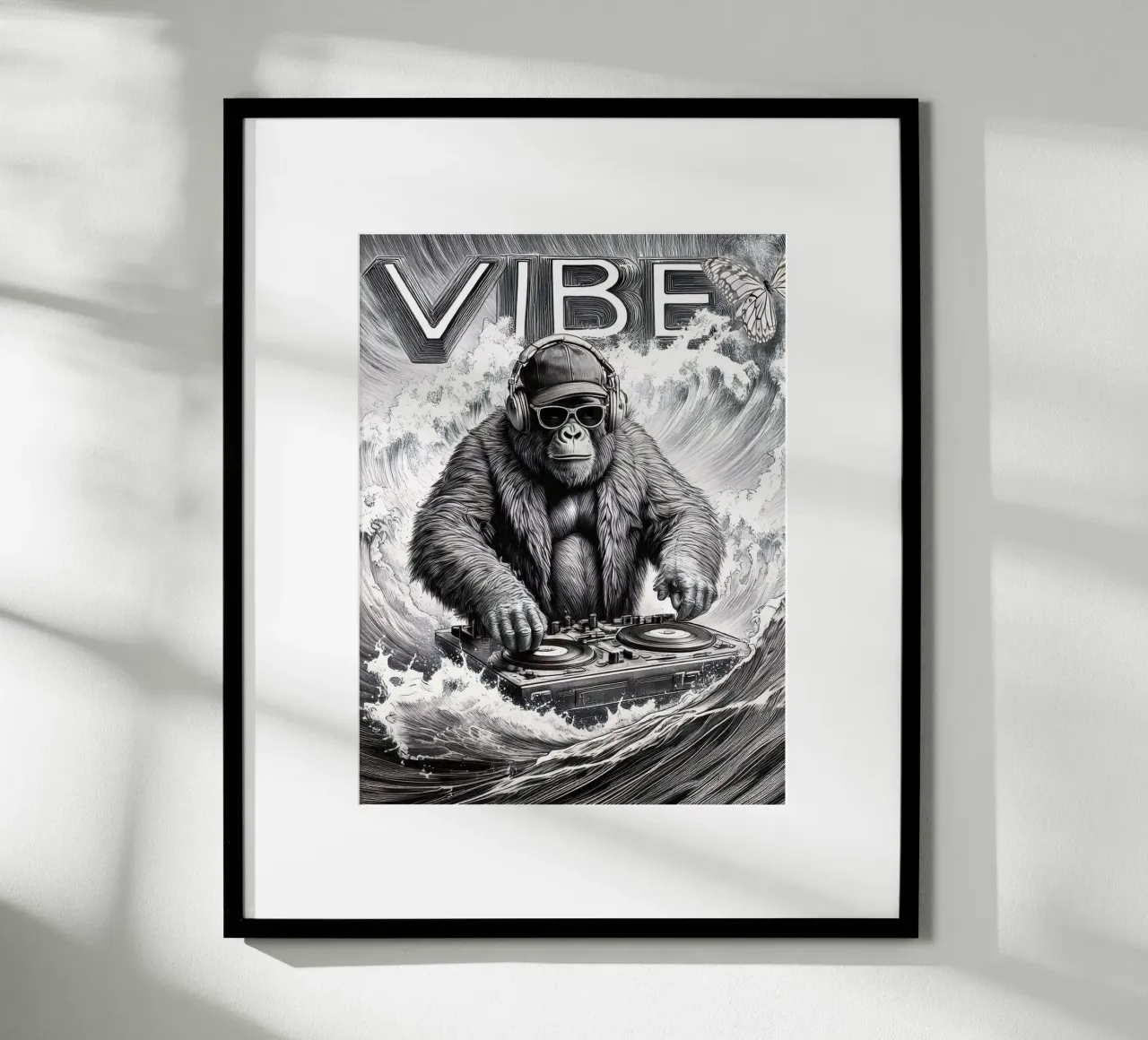 DJ VIBE poster met kunststof frame van tylerstudio