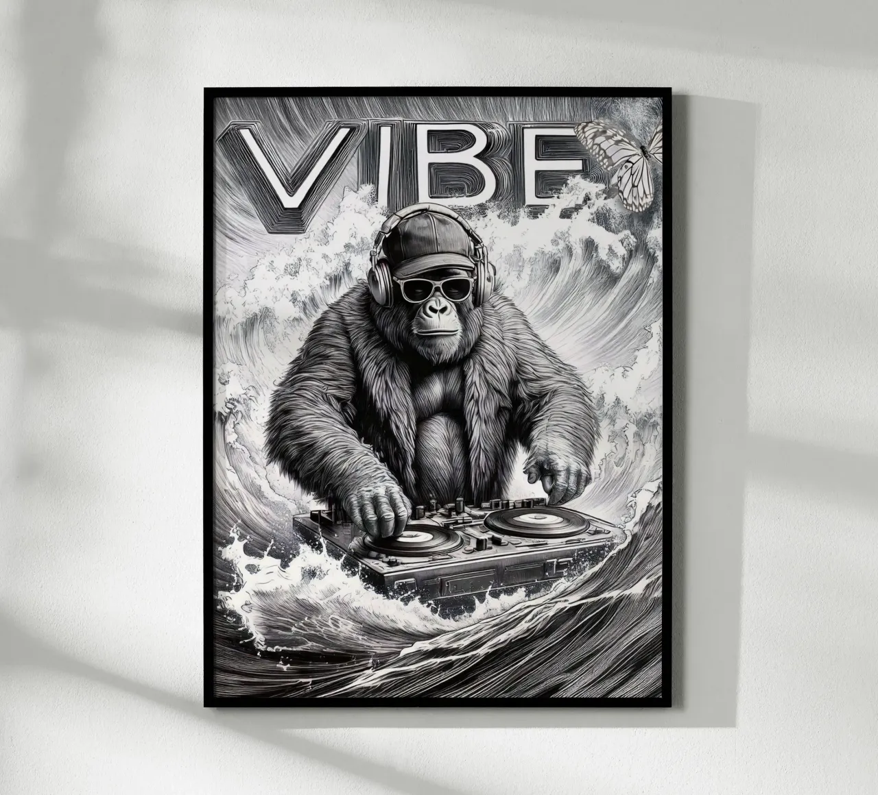 DJ VIBE poster met kunststof frame van tylerstudio
