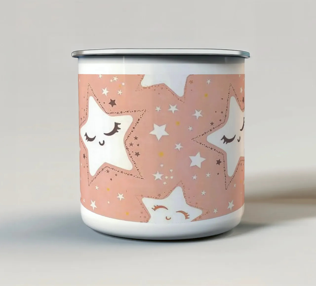 Stelle Kawaii tazza in smalto da Kiroiharu