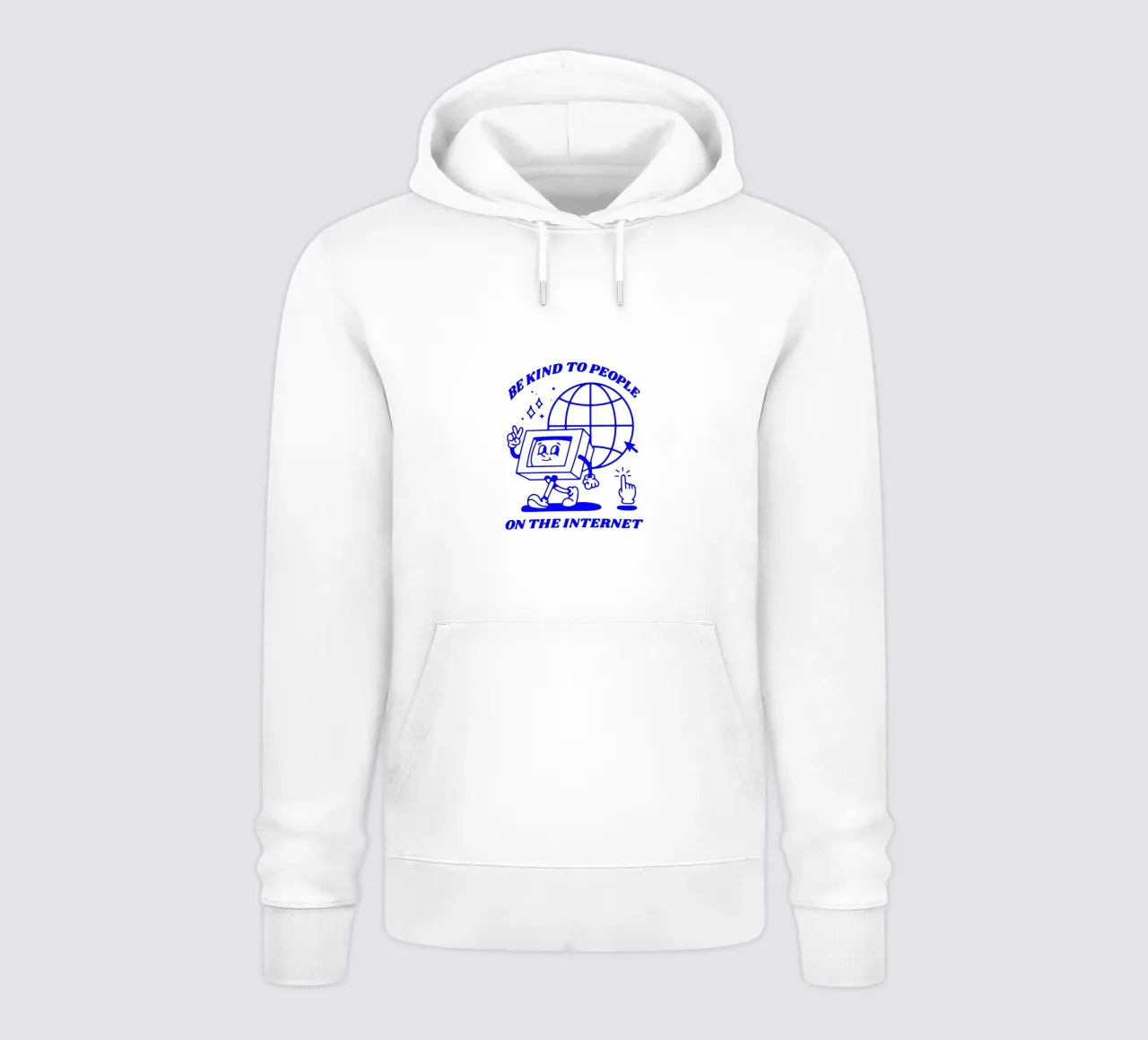 essere gentili con le persone su Internet, illustrazione funky felpa con cappuccio da The True Type
