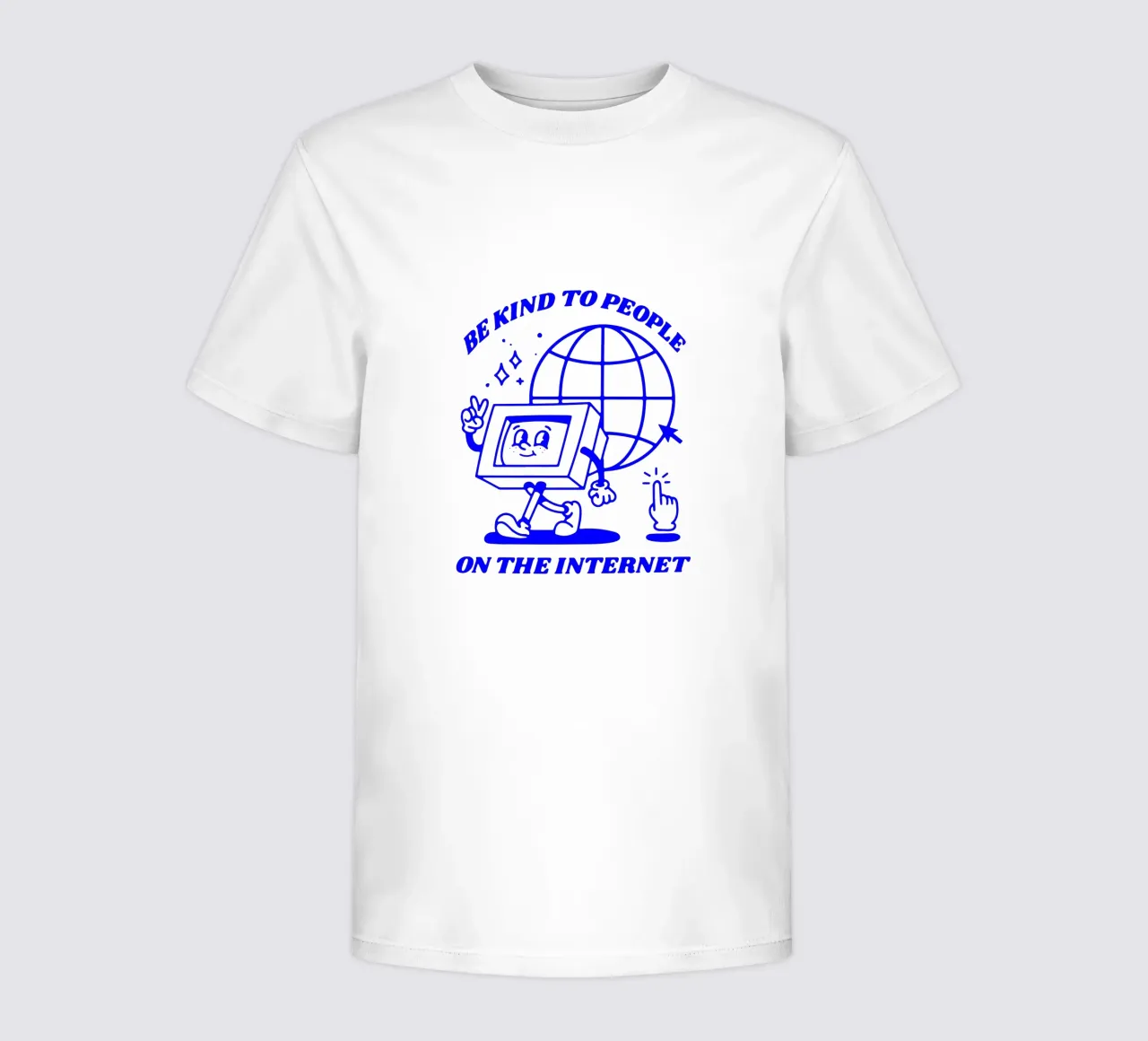 essere gentili con le persone su Internet, illustrazione funky t-shirt bambini da The True Type