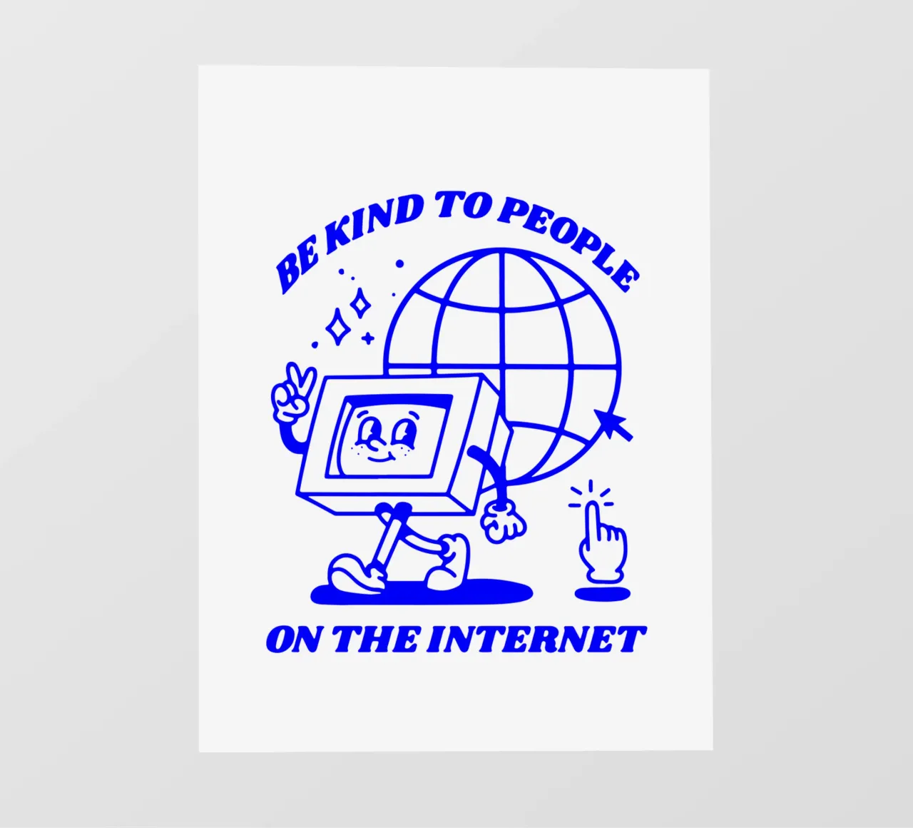essere gentili con le persone su Internet, illustrazione funky pellicola backlit da The True Type