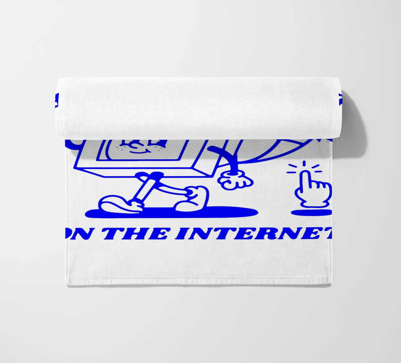 essere gentili con le persone su Internet, illustrazione funky telo mare da The True Type