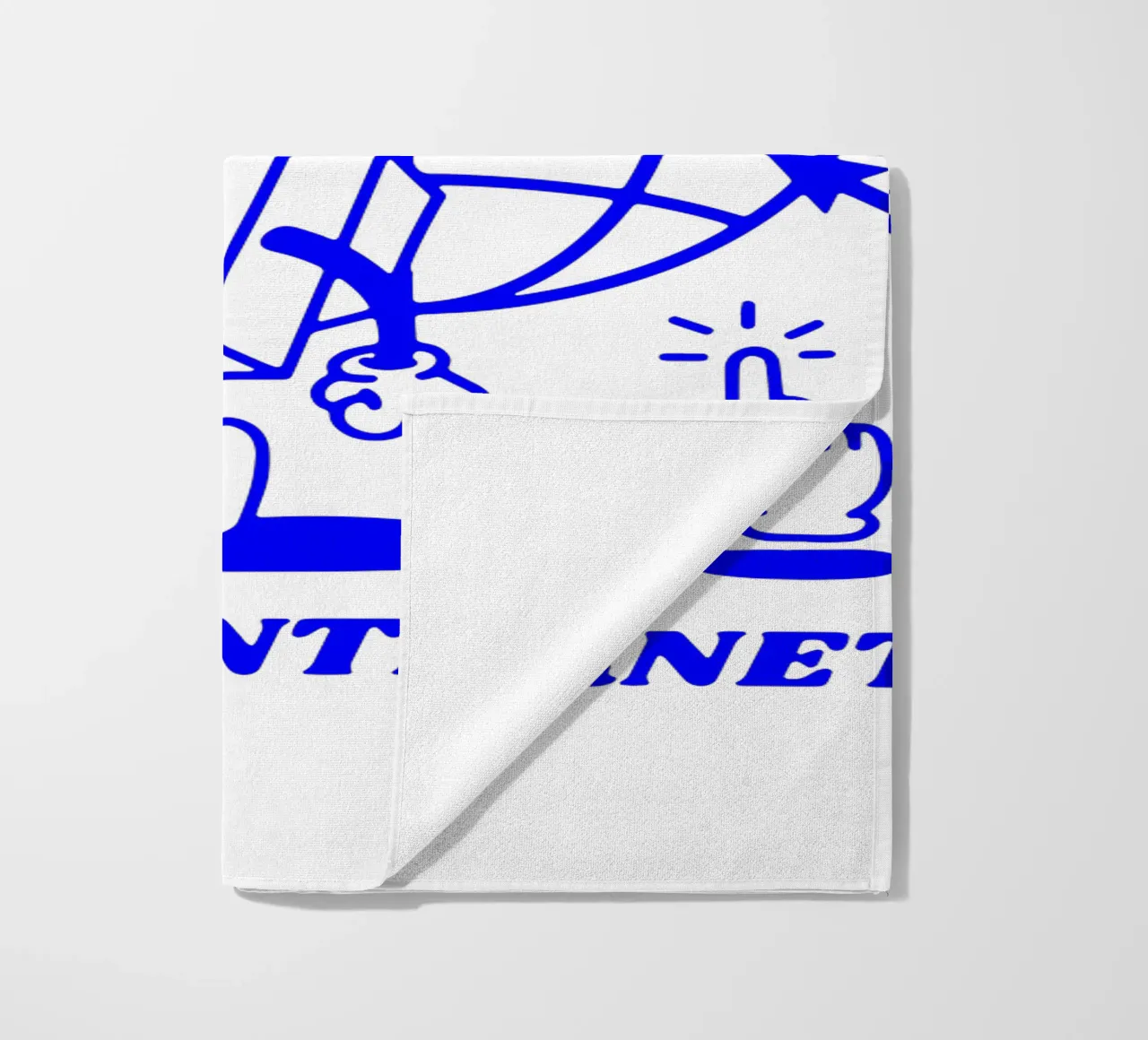 essere gentili con le persone su Internet, illustrazione funky telo mare da The True Type