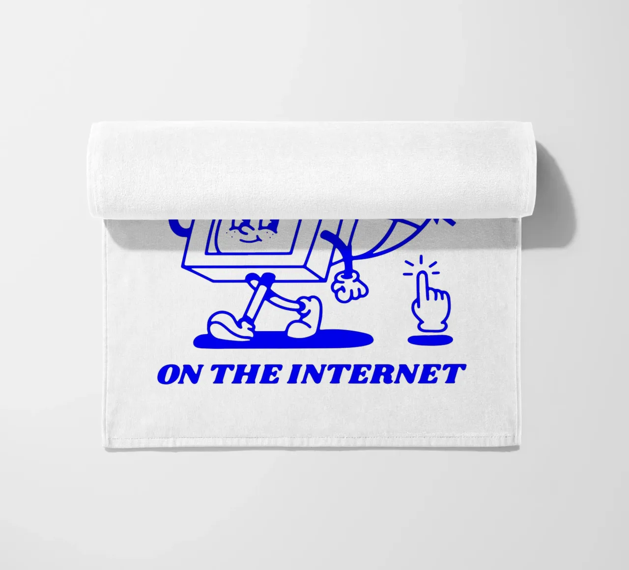 essere gentili con le persone su Internet, illustrazione funky telo mare da The True Type