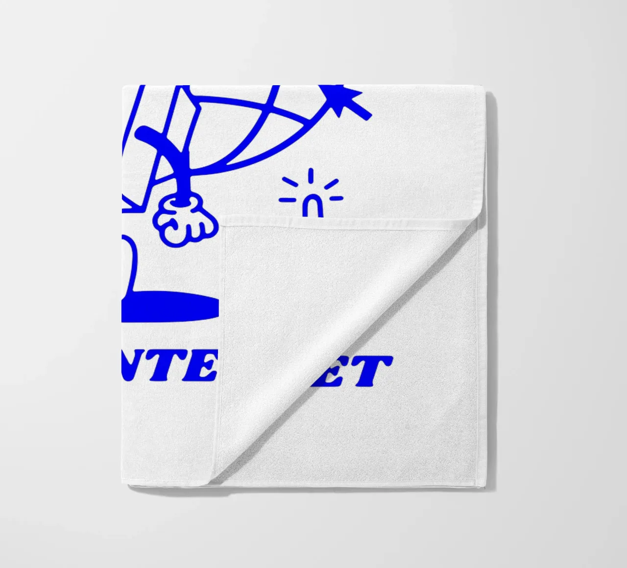 essere gentili con le persone su Internet, illustrazione funky telo mare da The True Type