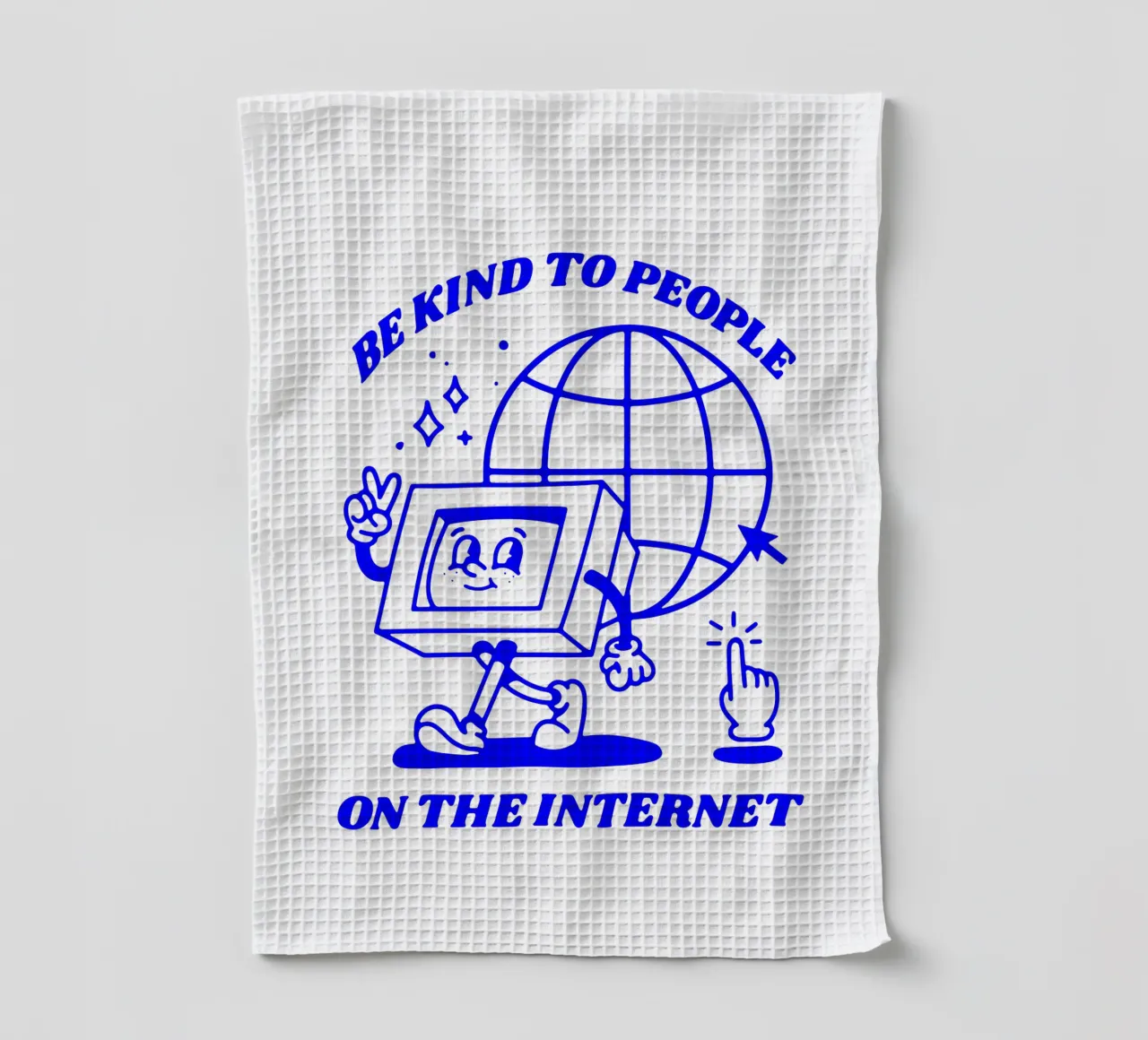 essere gentili con le persone su Internet, illustrazione funky canovaccio da cucina da The True Type