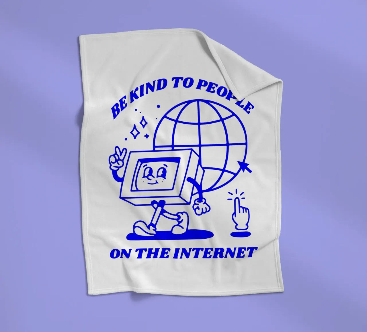 essere gentili con le persone su Internet, illustrazione funky coperta in pile da The True Type