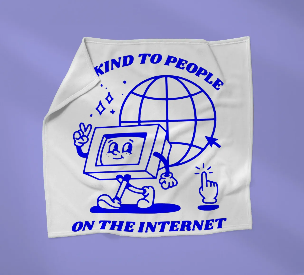 essere gentili con le persone su Internet, illustrazione funky coperta in pile da The True Type