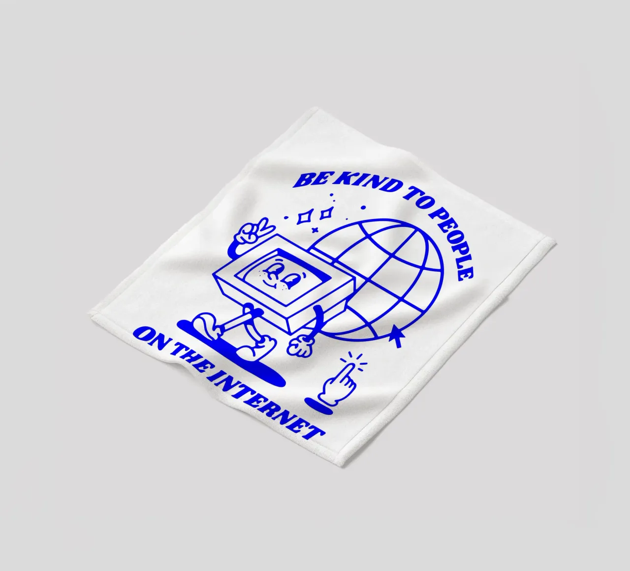 essere gentili con le persone su Internet, illustrazione funky coperta in pile da The True Type