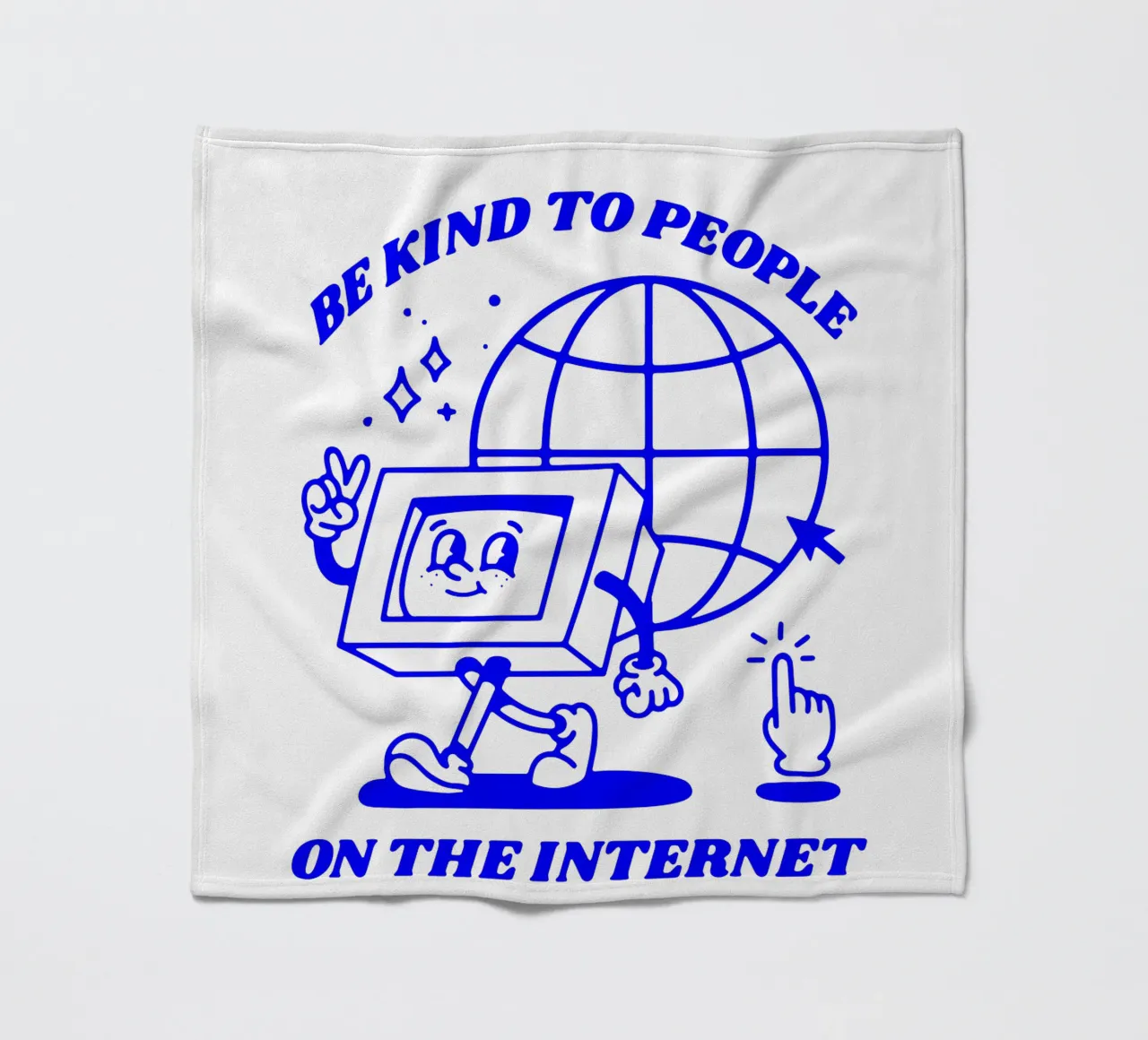 essere gentili con le persone su Internet, illustrazione funky coperta in pile da The True Type