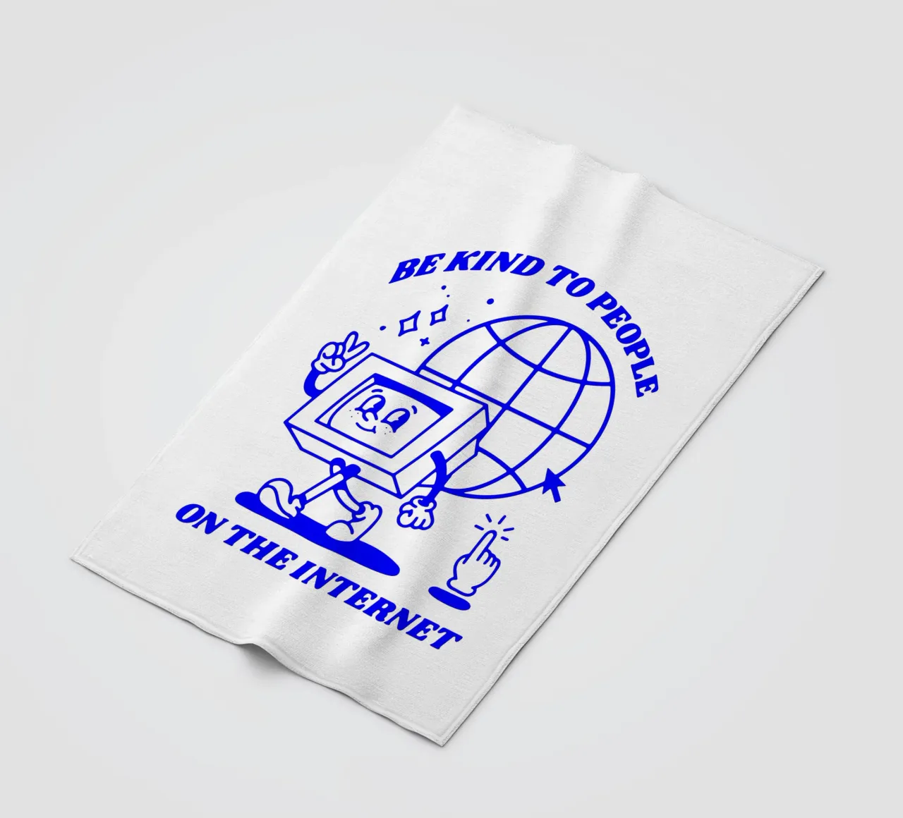 essere gentili con le persone su Internet, illustrazione funky coperta in pile da The True Type