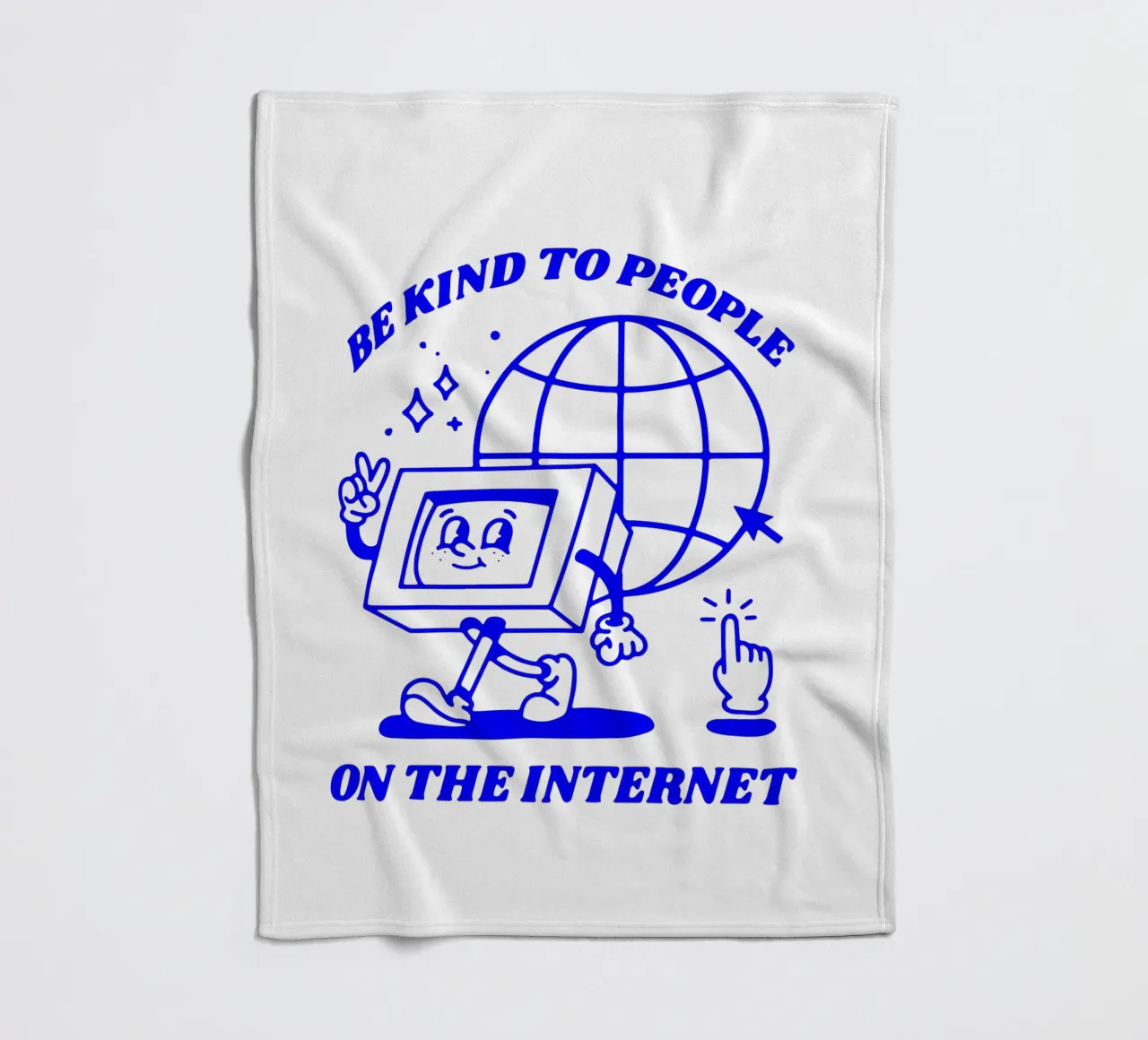 essere gentili con le persone su Internet, illustrazione funky coperta in pile da The True Type