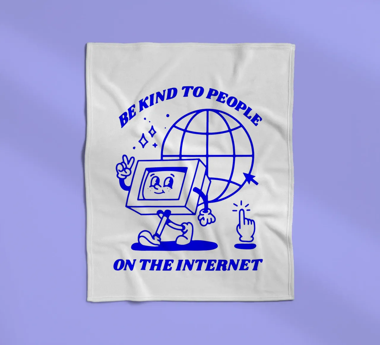 essere gentili con le persone su Internet, illustrazione funky coperta in pile da The True Type