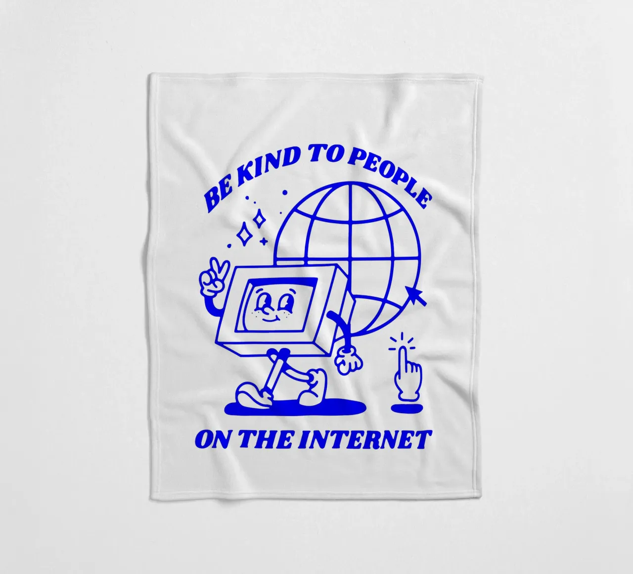 essere gentili con le persone su Internet, illustrazione funky coperta in pile da The True Type