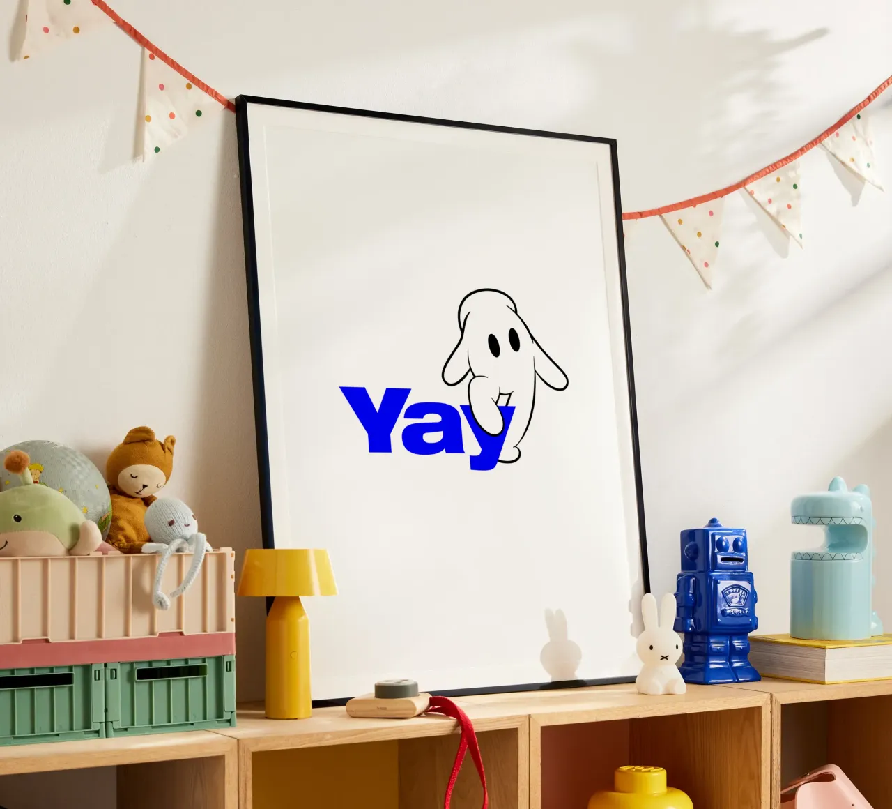 yay motivational statement quote with illustrated hand on f poster with plastic frame by The True Type