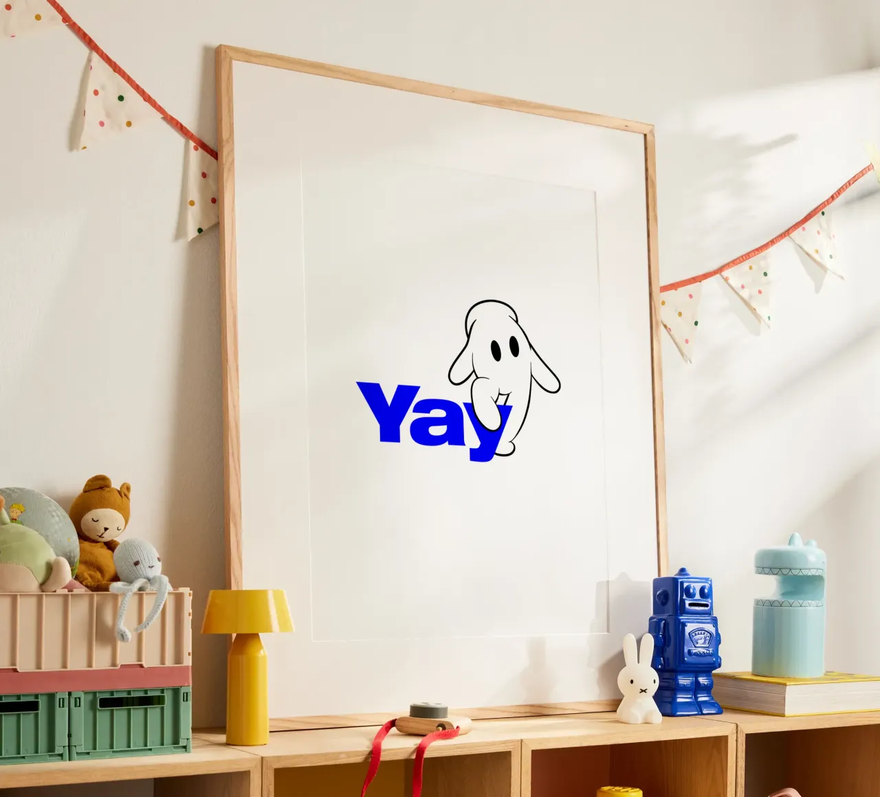 yay motivational statement quote with illustrated hand on f poster with plastic frame by The True Type