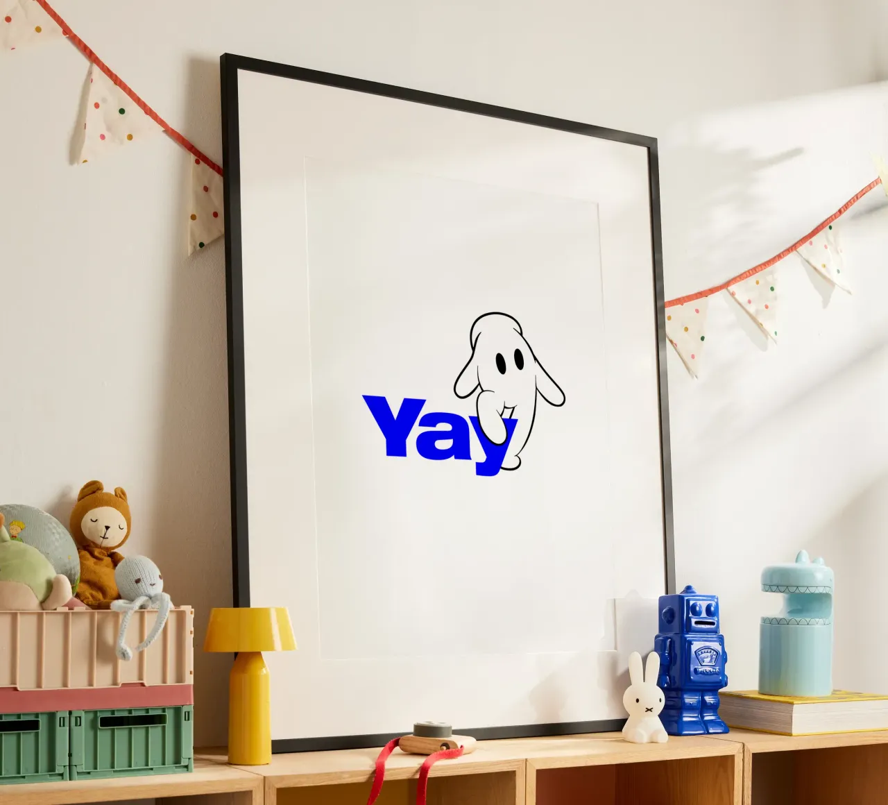 yay motivational statement quote with illustrated hand on f poster with plastic frame by The True Type