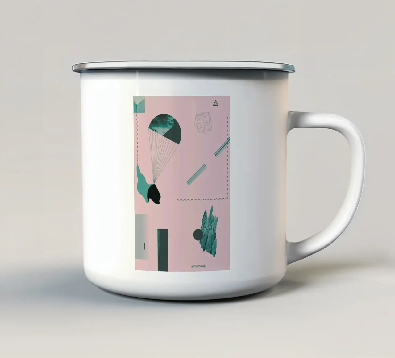 Objects 02 emaille mok van Andreas Jarner