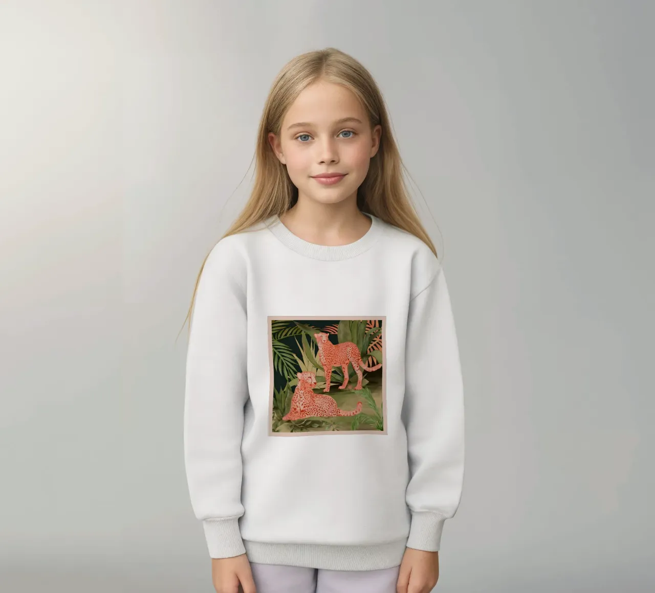 Jungle Cheetahs 3 kids sweatshirt by ThingDesign