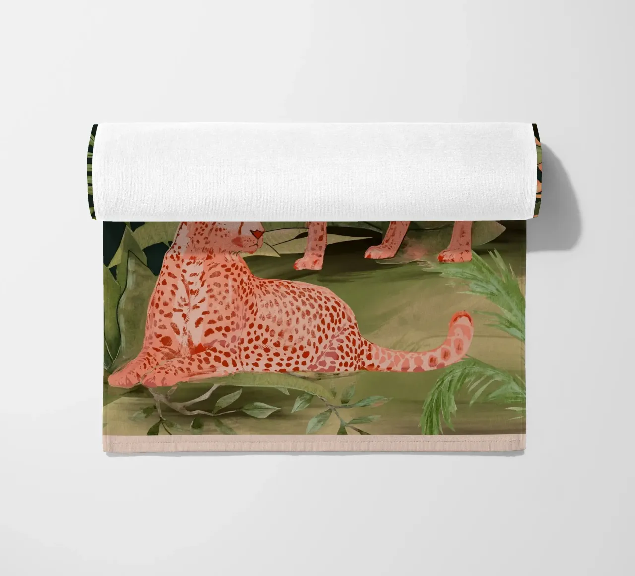 Jungle Cheetahs 3 beach towel by ThingDesign