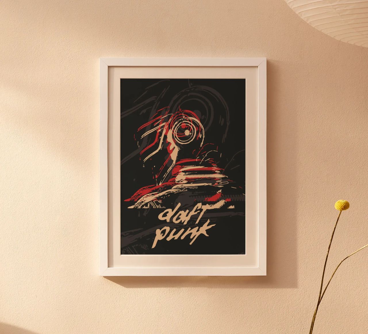 Daft Punk Line Art poster de Ad Nna Rock