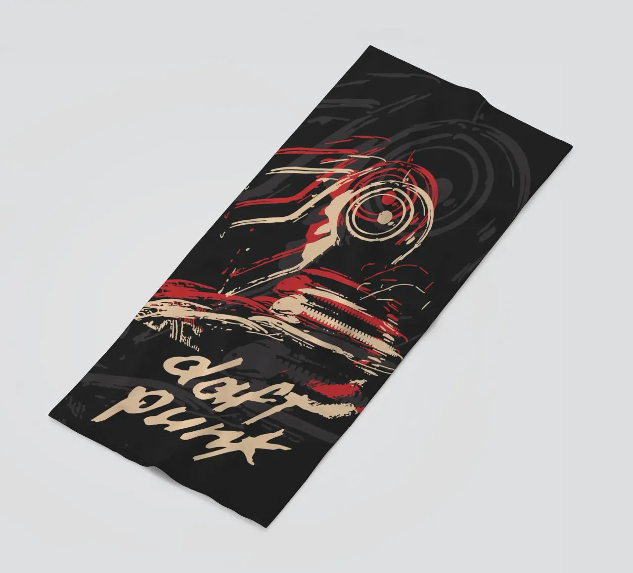 Daft Punk Line Art beach towel by Ad Nna Rock