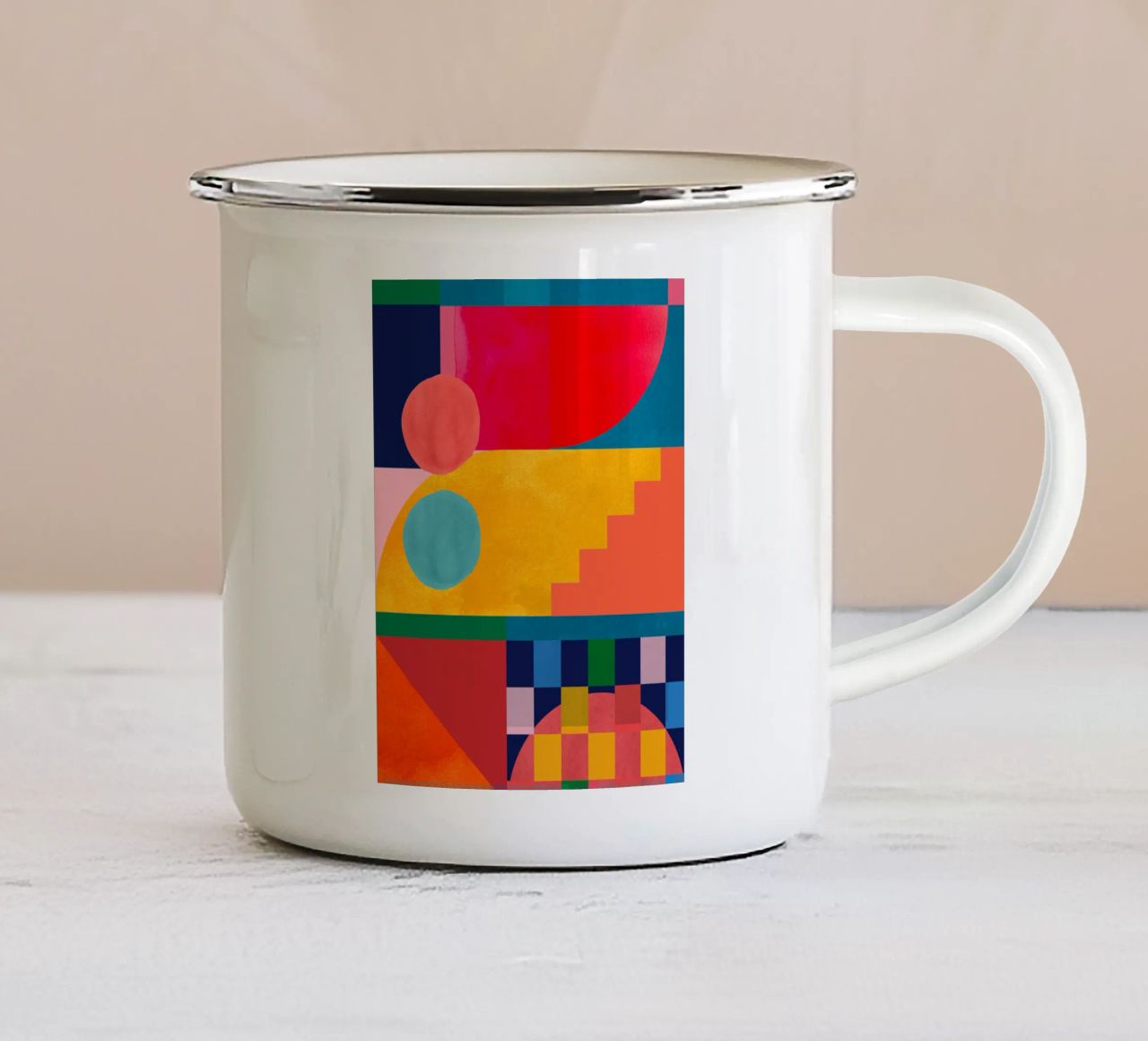 Forme geometriche 149 tazza in smalto da Gaite
