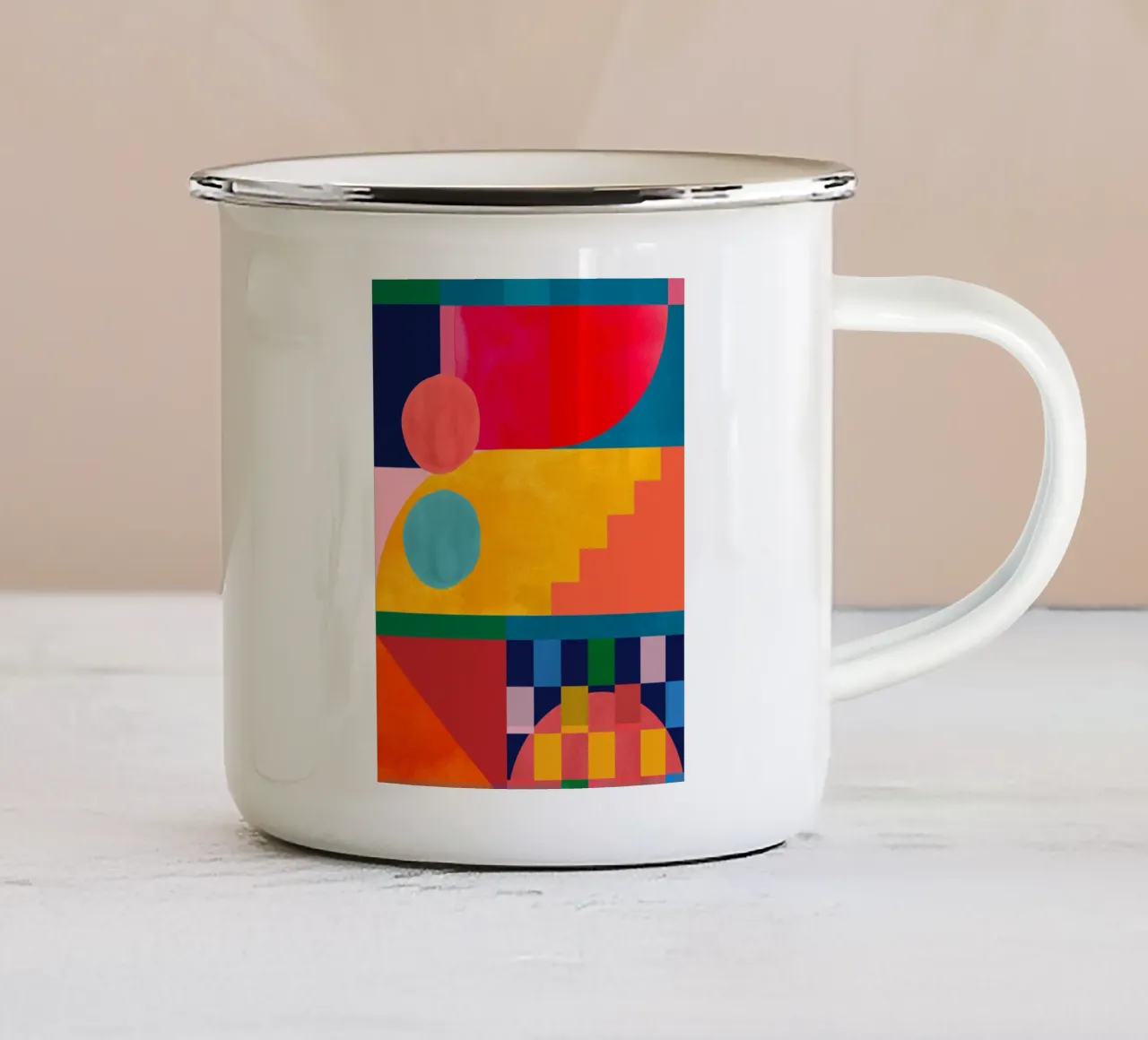 Formas geométricas 149 taza de esmalte de Gaite