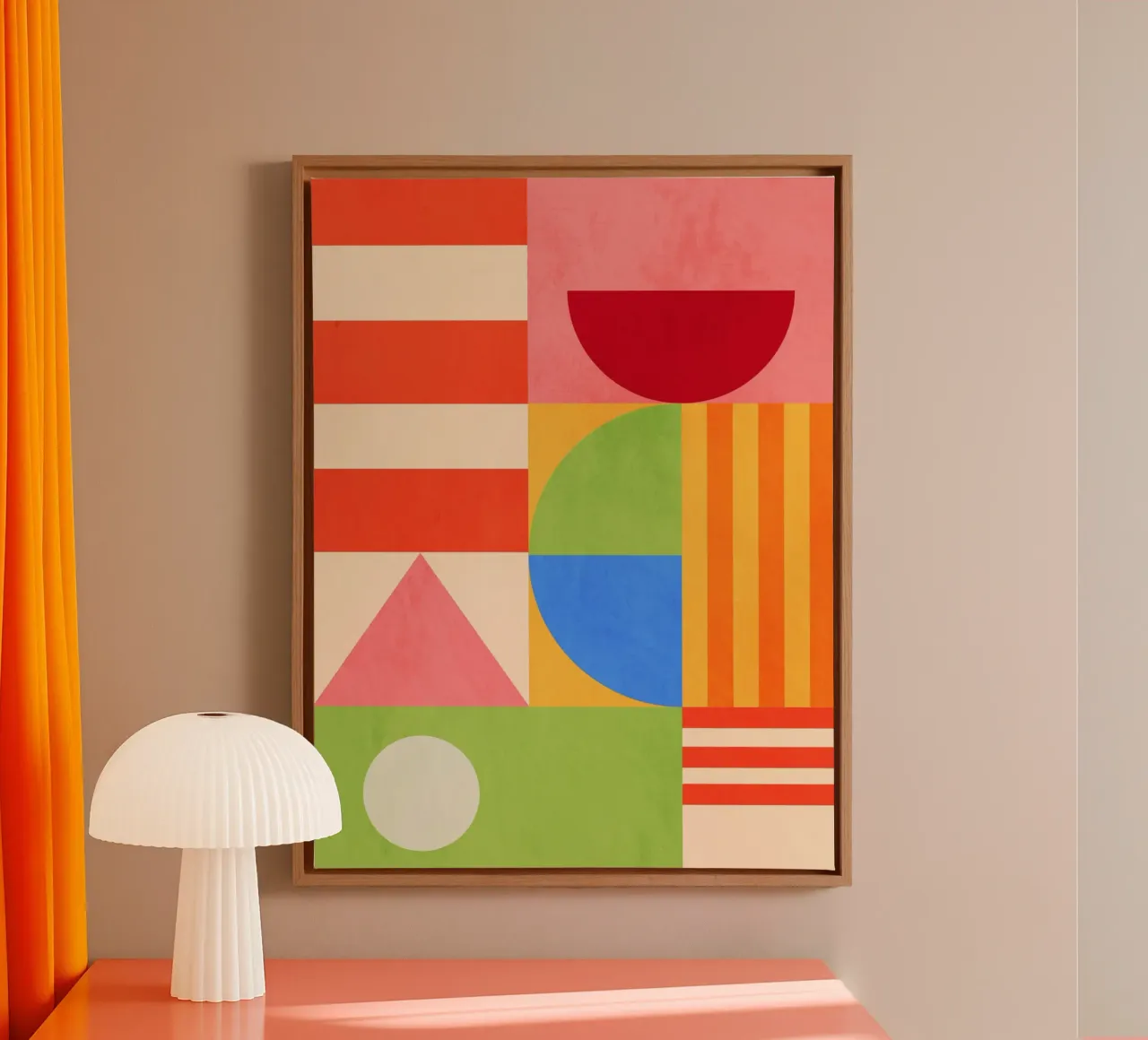 Forme geometriche 151 tela con Cornice a cassetta da Gaite