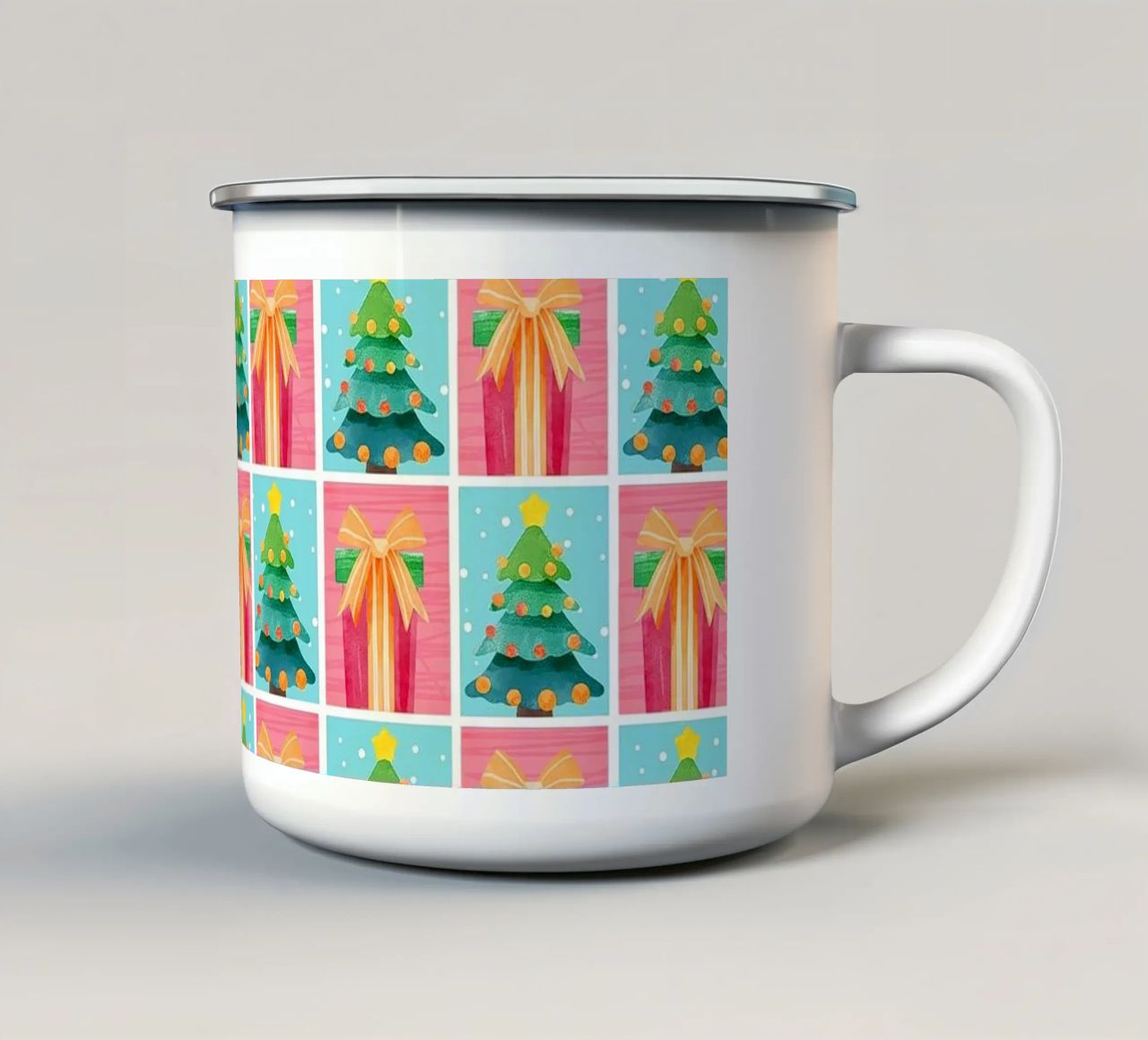 Un Natale gioioso tazza in smalto da Kiroiharu