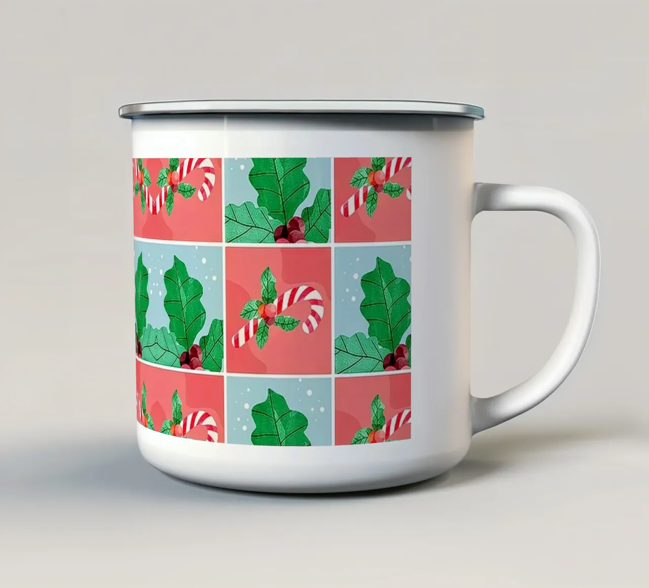 Dolce Natale tazza in smalto da Kiroiharu