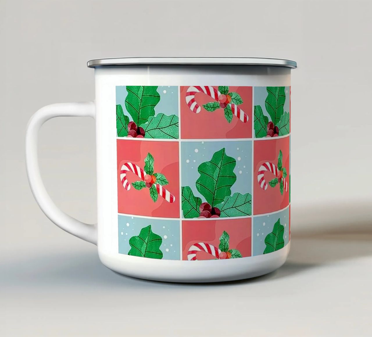 Dolce Natale tazza in smalto da Kiroiharu