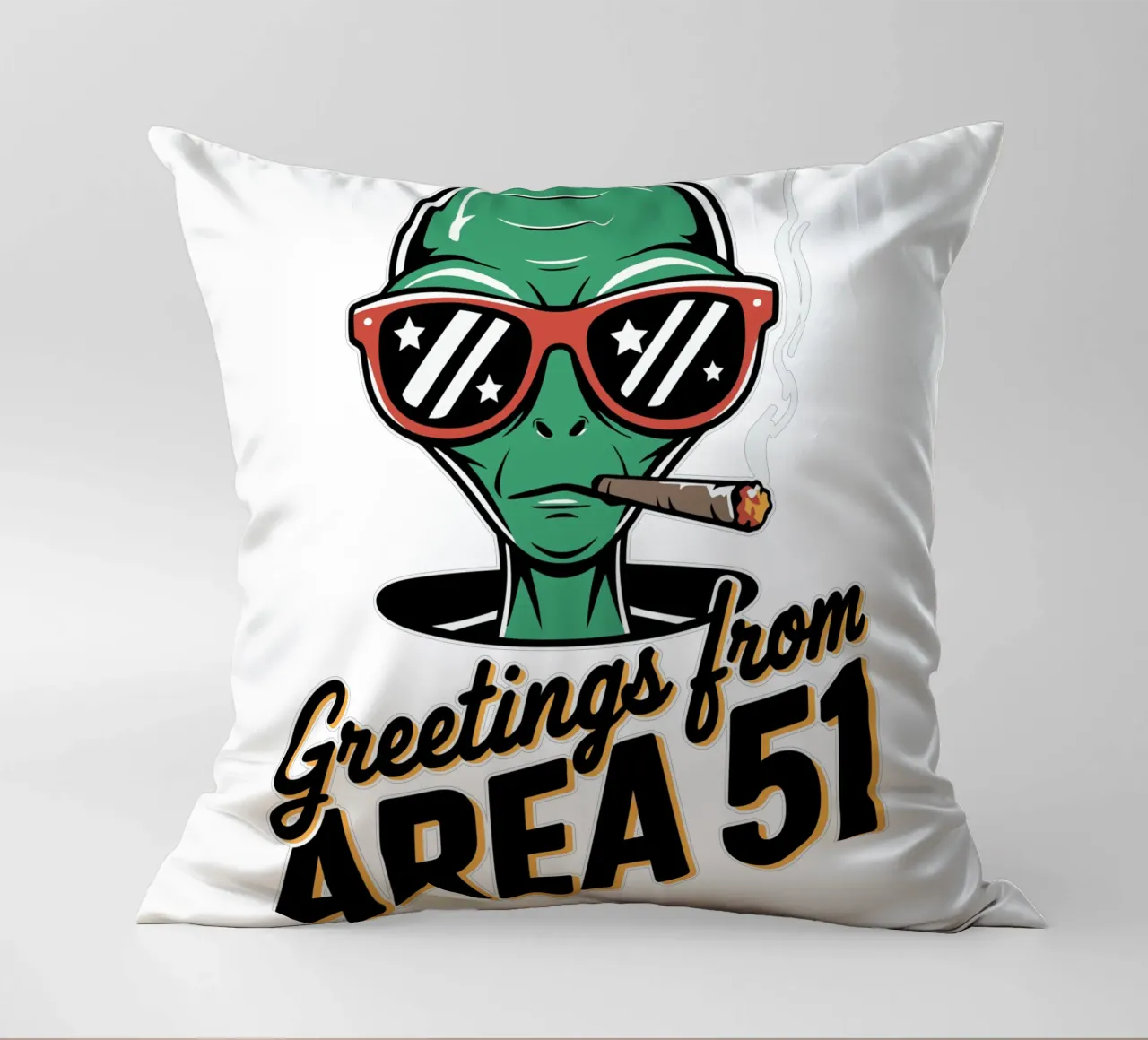 Greetings from Area 51 cuscino da edsonramosart