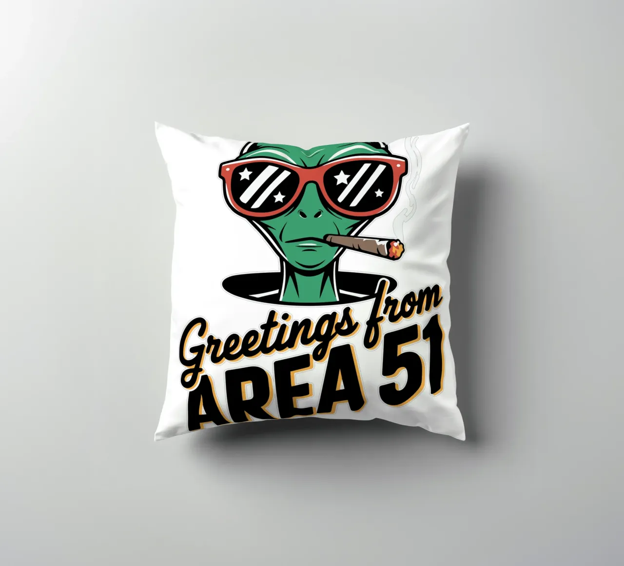 Greetings from Area 51 cuscino da edsonramosart