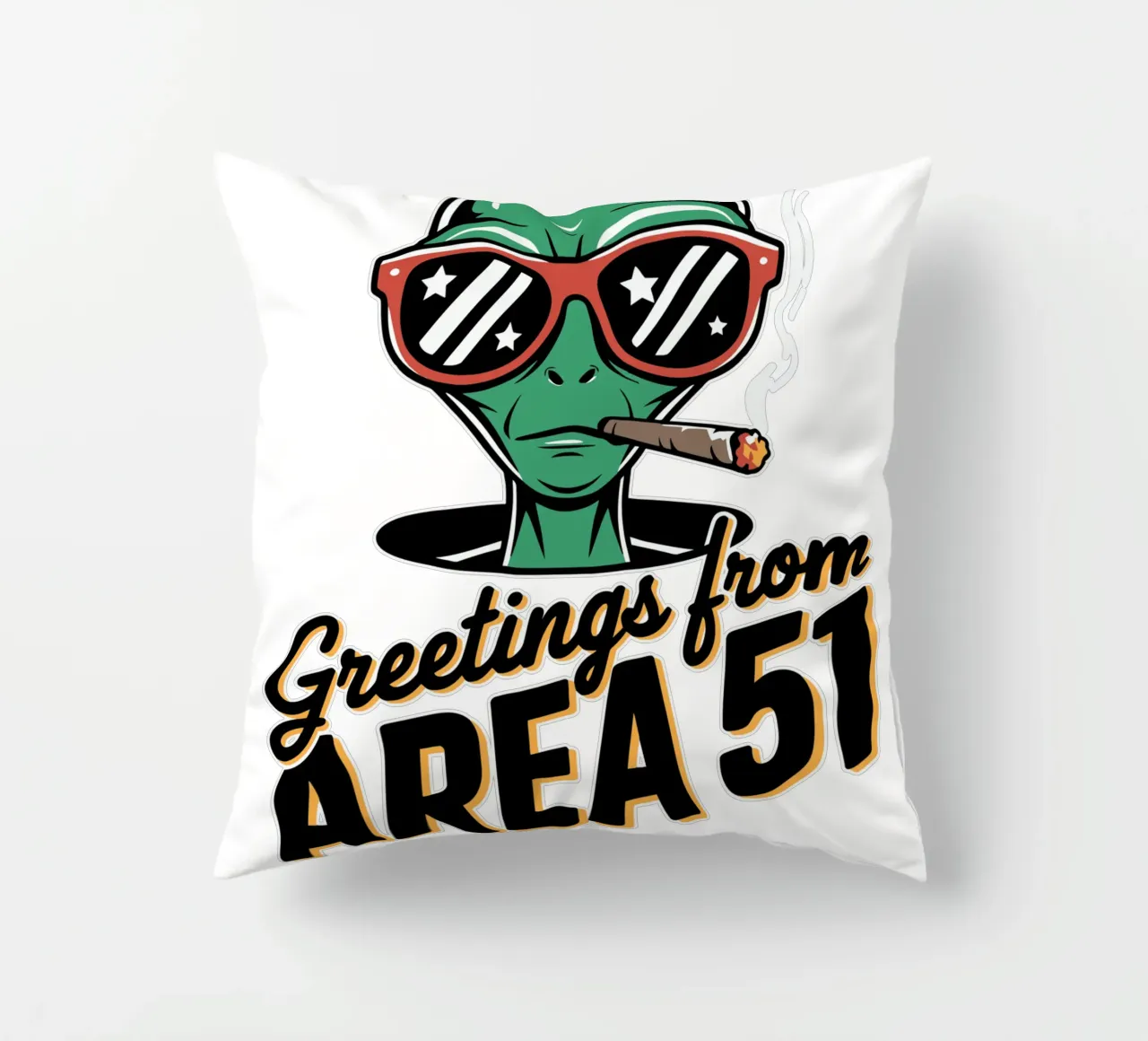 Greetings from Area 51 cuscino da edsonramosart