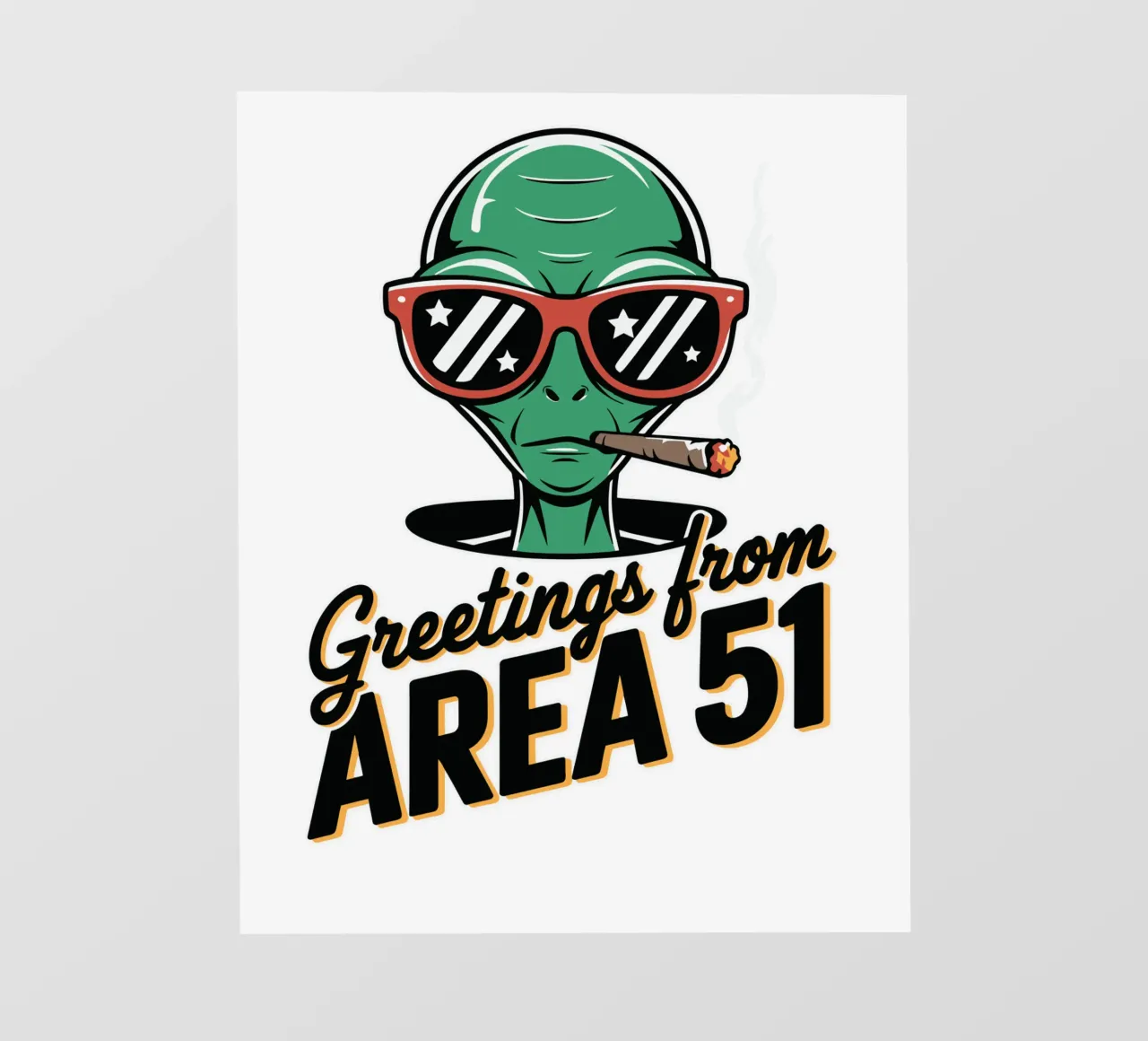 Greetings from Area 51 telo in pvc da edsonramosart