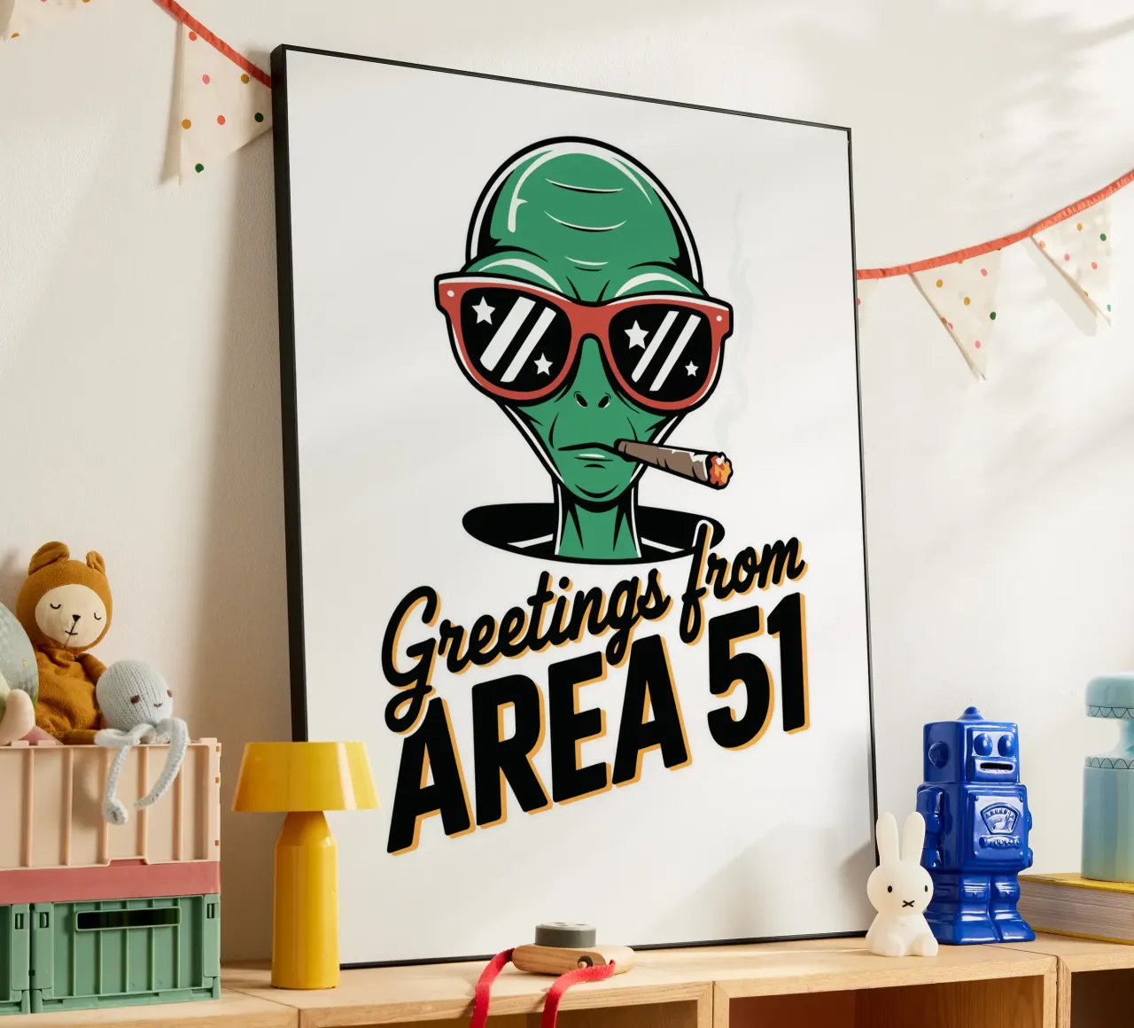 Greetings from Area 51 alluminio dibond da edsonramosart