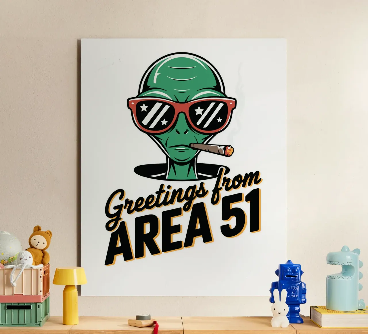Greetings from Area 51 alluminio dibond da edsonramosart
