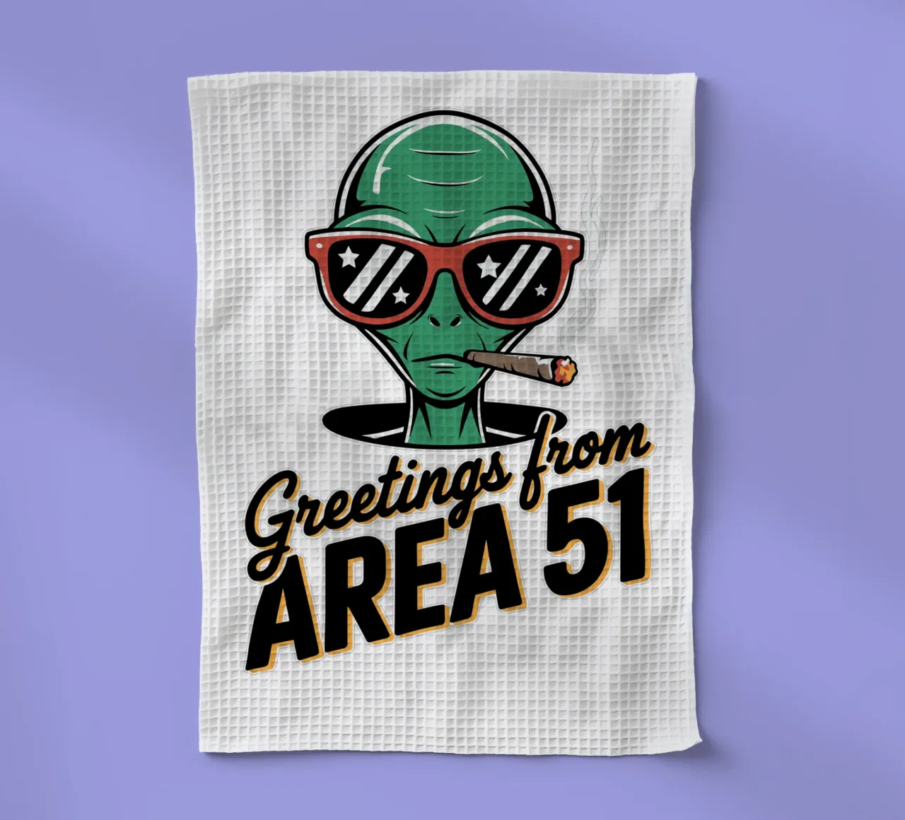 Greetings from Area 51 canovaccio da cucina da edsonramosart