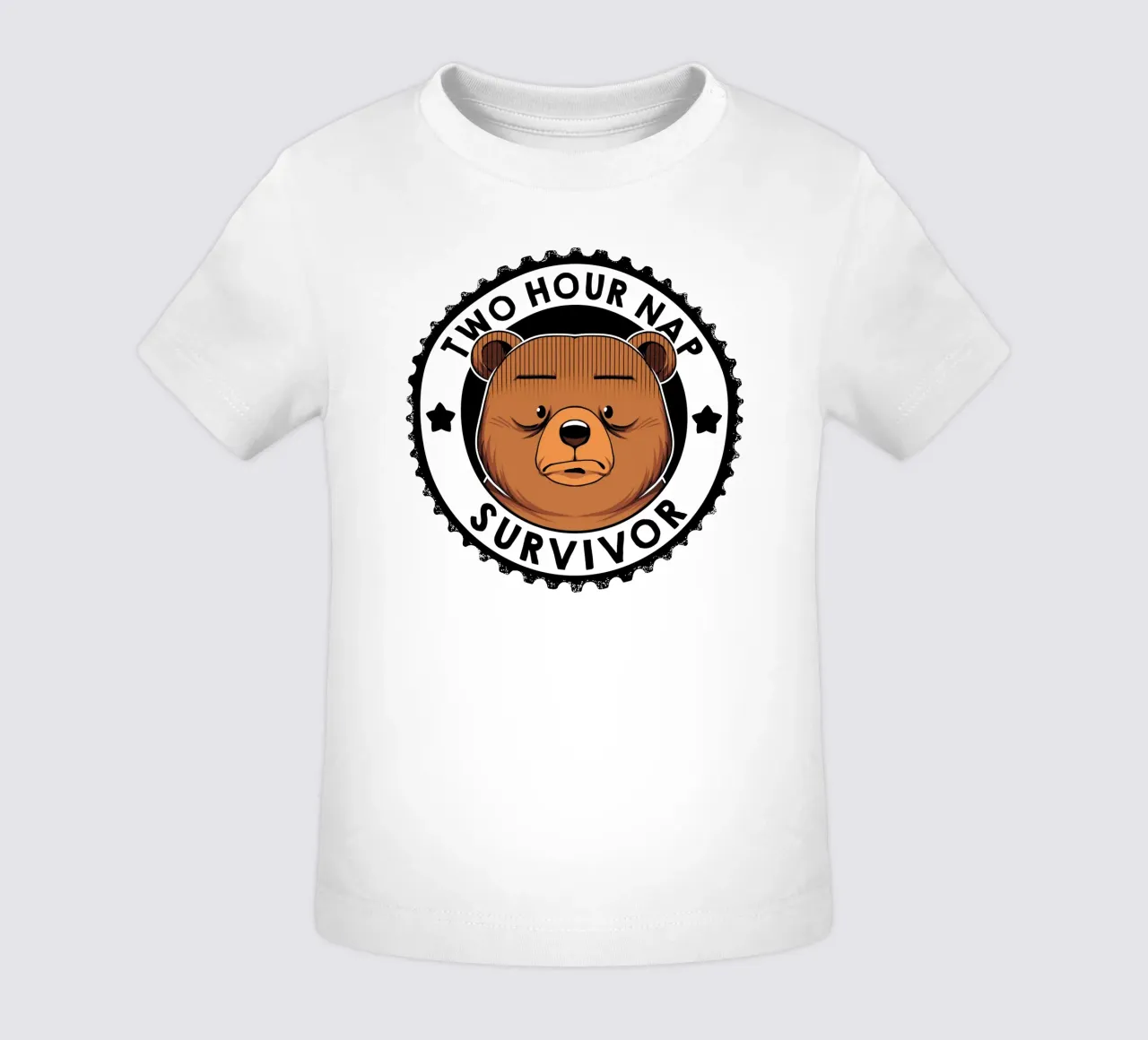 Two Hour Nap Survivor Bear maglietta neonato da Tobe Fonseca