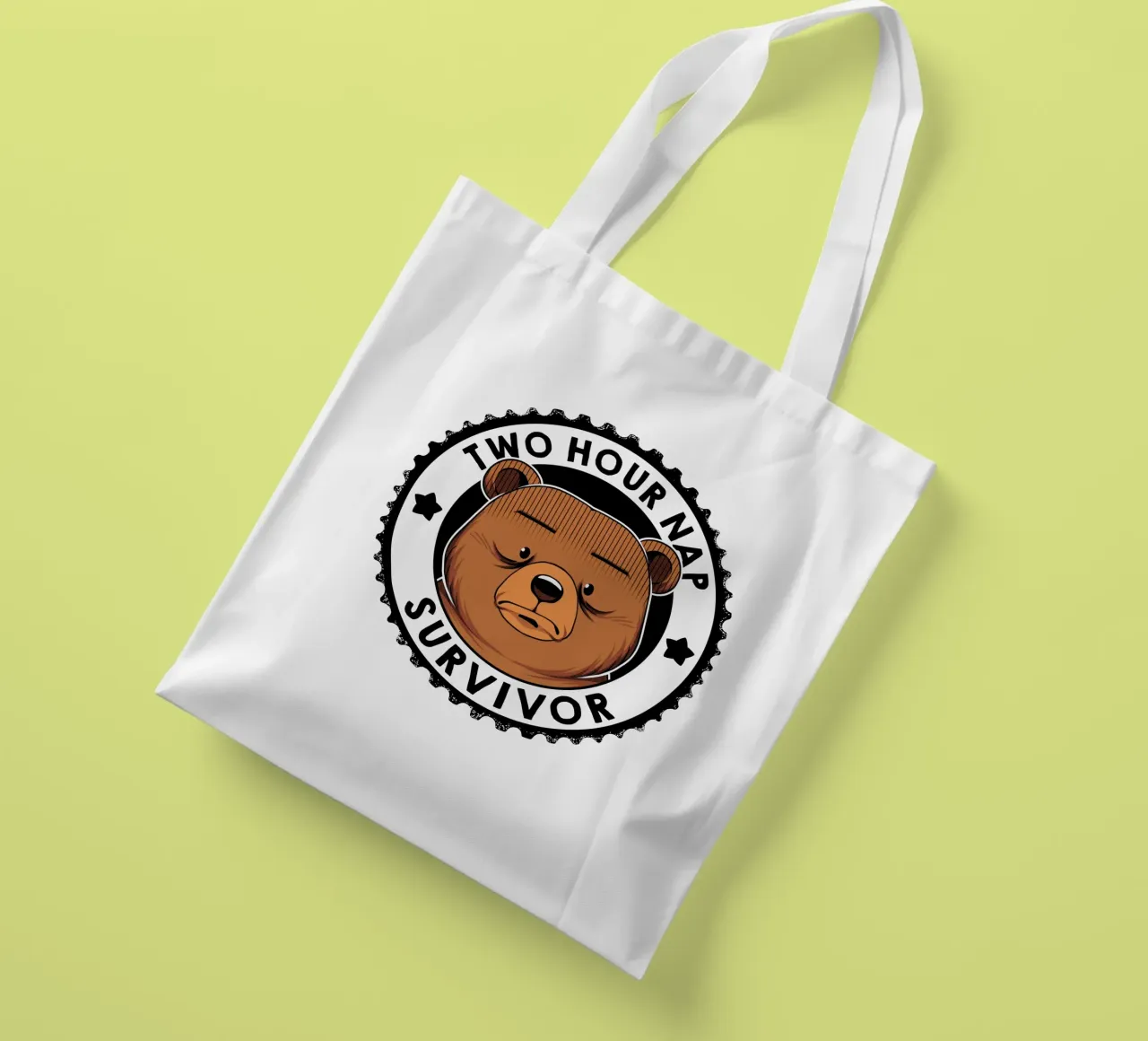 Two Hour Nap Survivor Bear borsa in juta da Tobe Fonseca