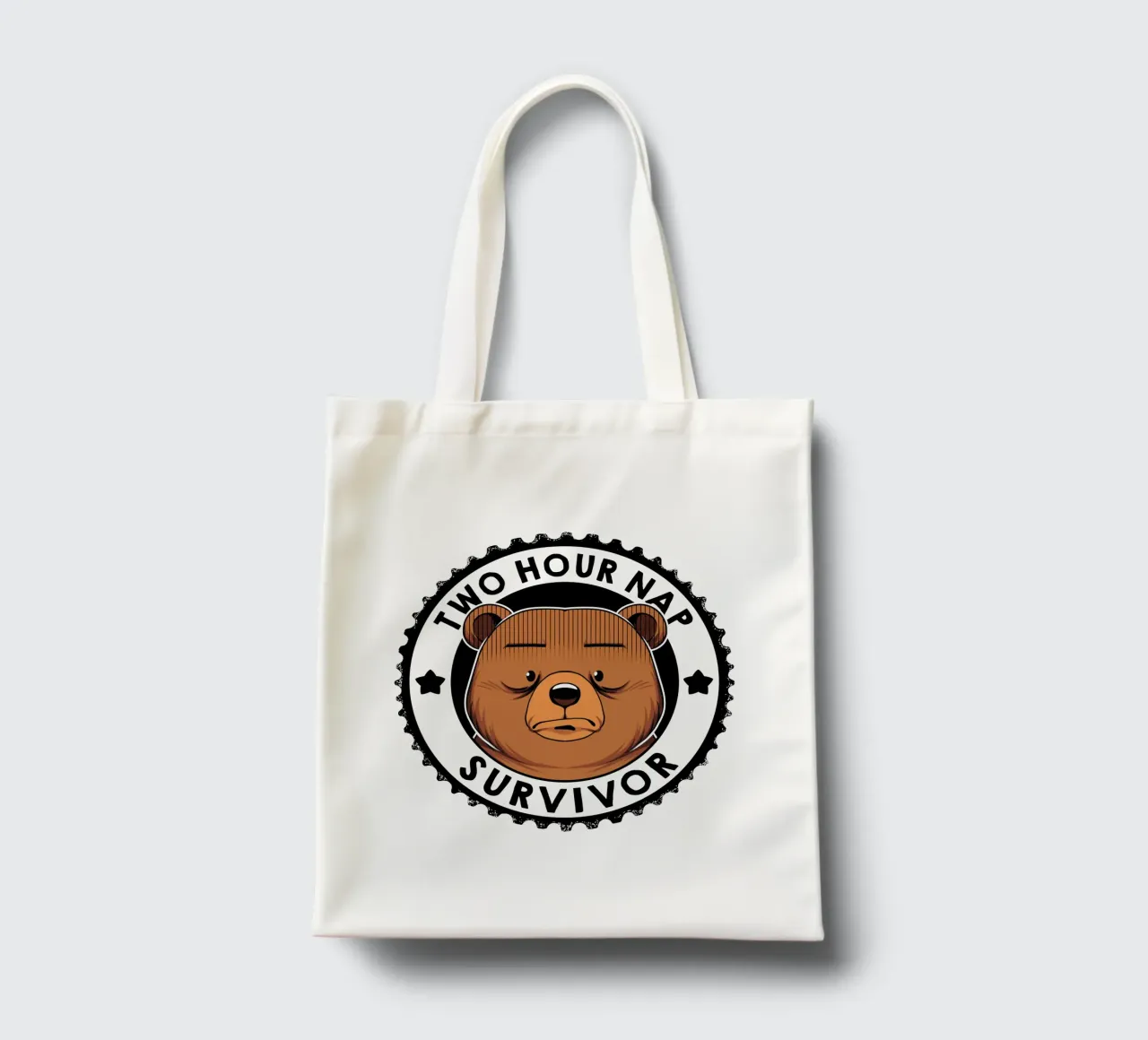 Two Hour Nap Survivor Bear borsa in juta da Tobe Fonseca