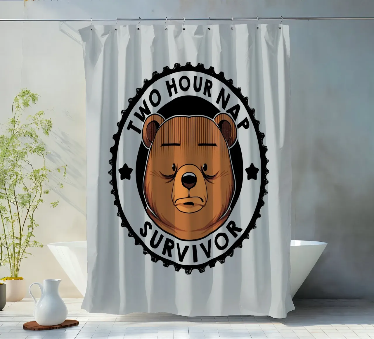 Two Hour Nap Survivor Bear tenda da doccia da Tobe Fonseca