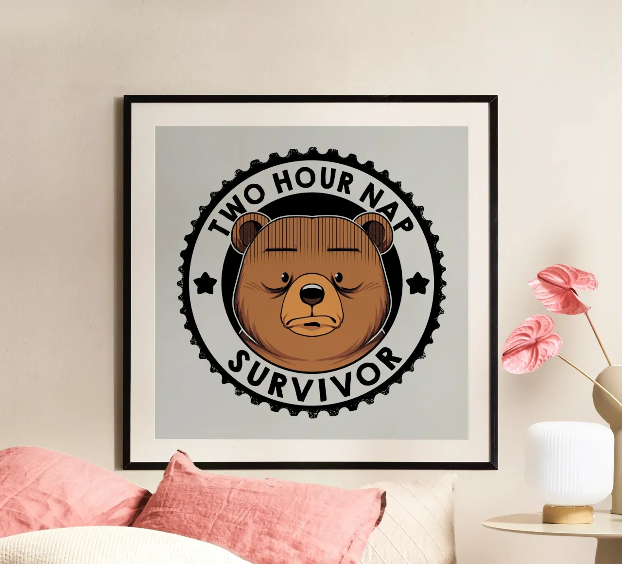 Two Hour Nap Survivor Bear carta hahnemühle da Tobe Fonseca