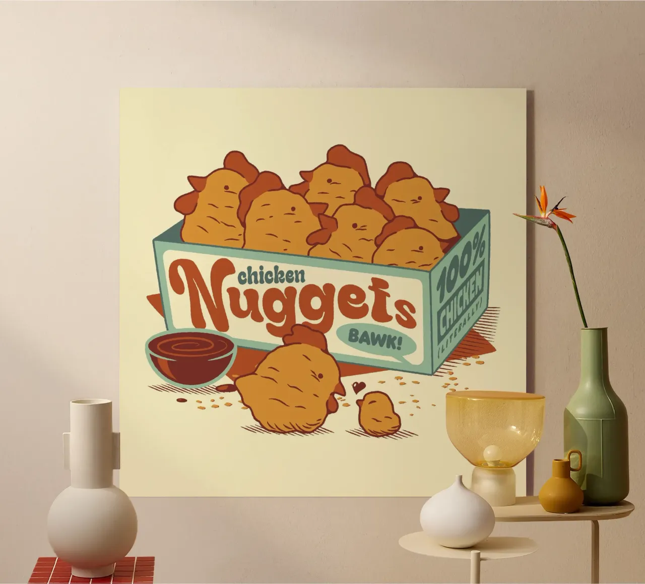 Bocconcini di pollo plexiglass da Tobe Fonseca