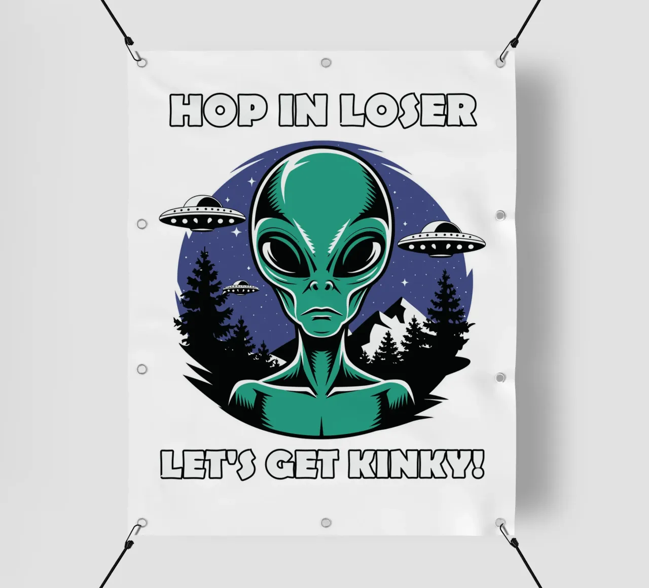 Hop in loser, let's get kinky! telo in pvc da edsonramosart
