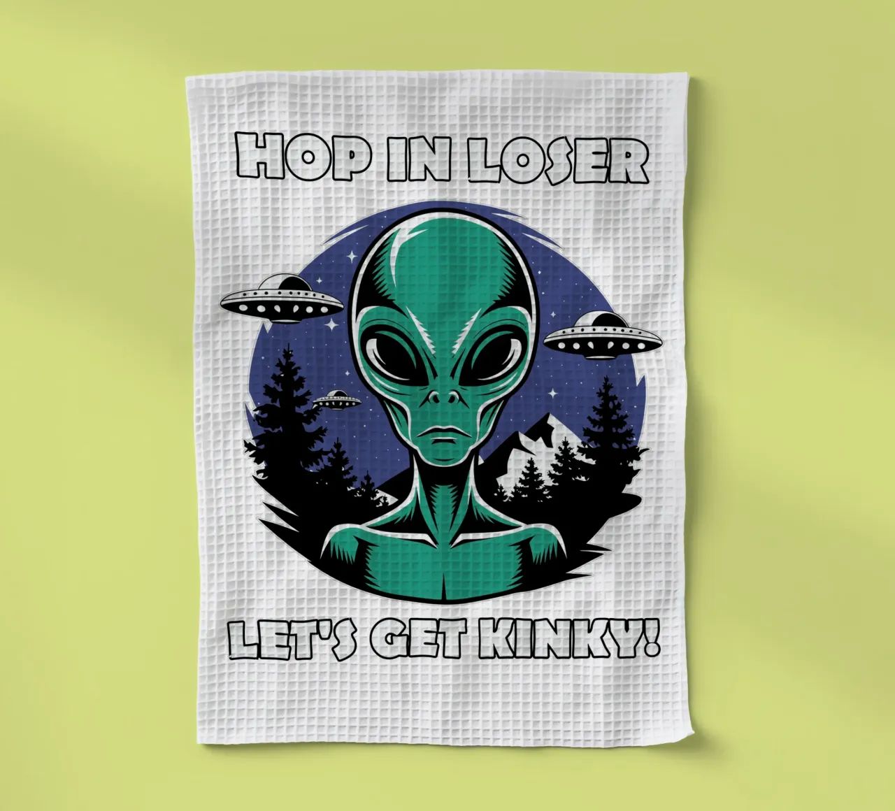 Hop in loser, let's get kinky! canovaccio da cucina da edsonramosart