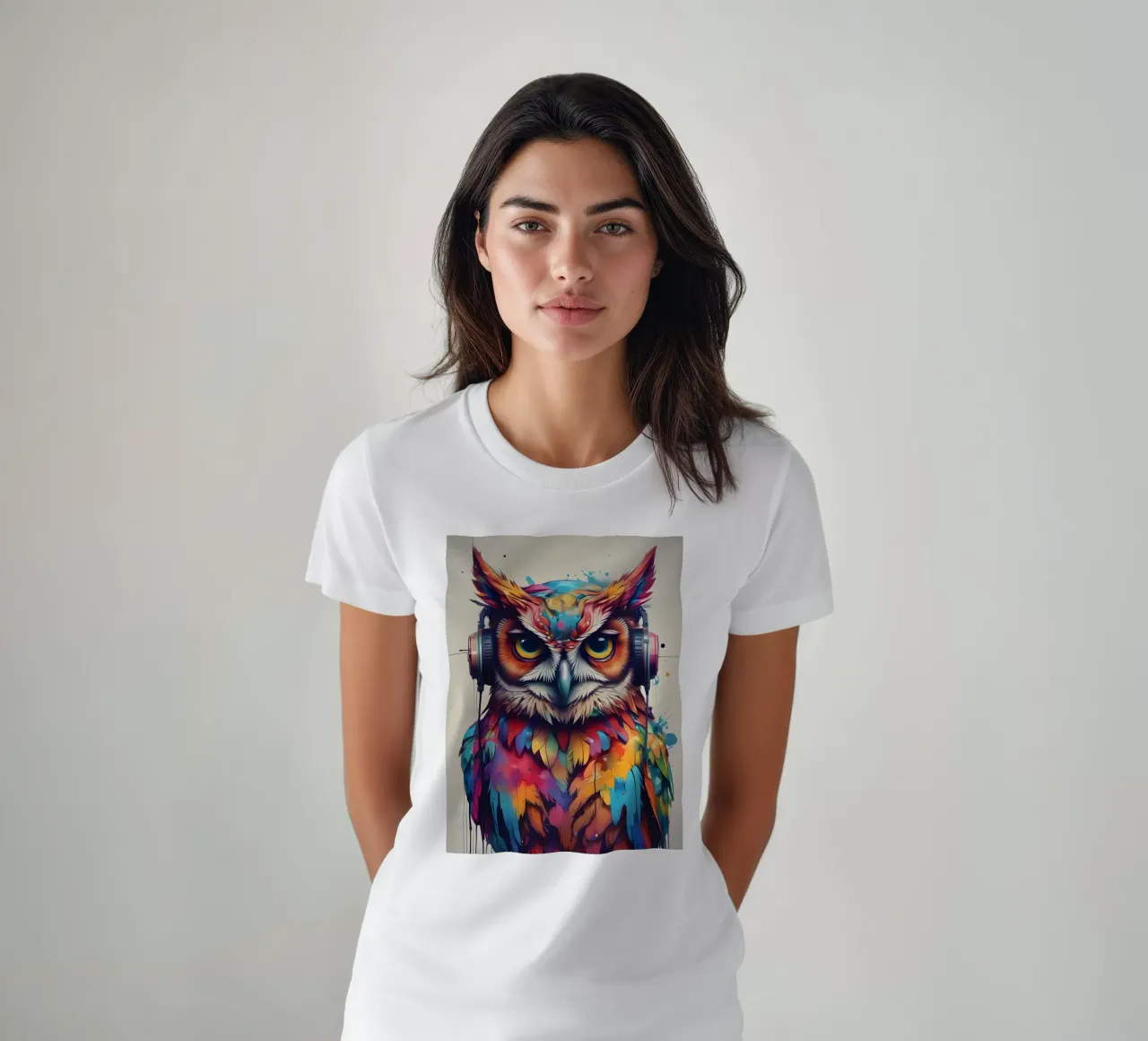 Gufo in cuffia t-shirt da MakArena