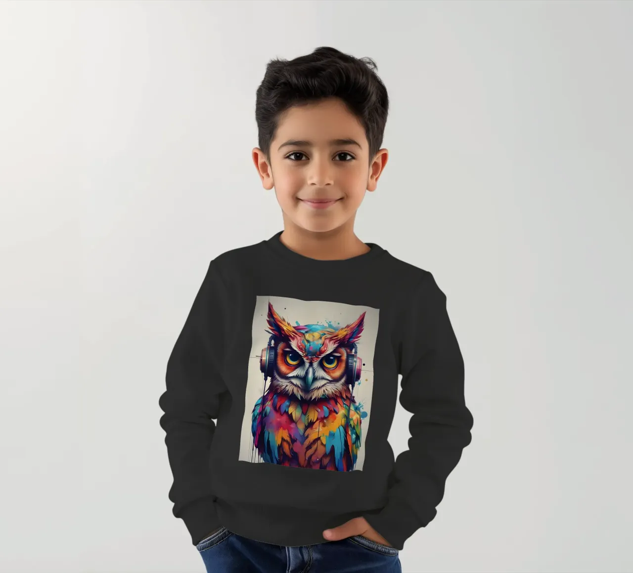 Gufo in cuffia felpa bambino da MakArena
